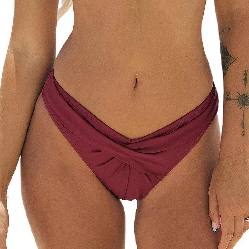 Women's Cupshe Auralia Mildness O-Ring Halter Bikini Top, Size: XS, Red Product Image
