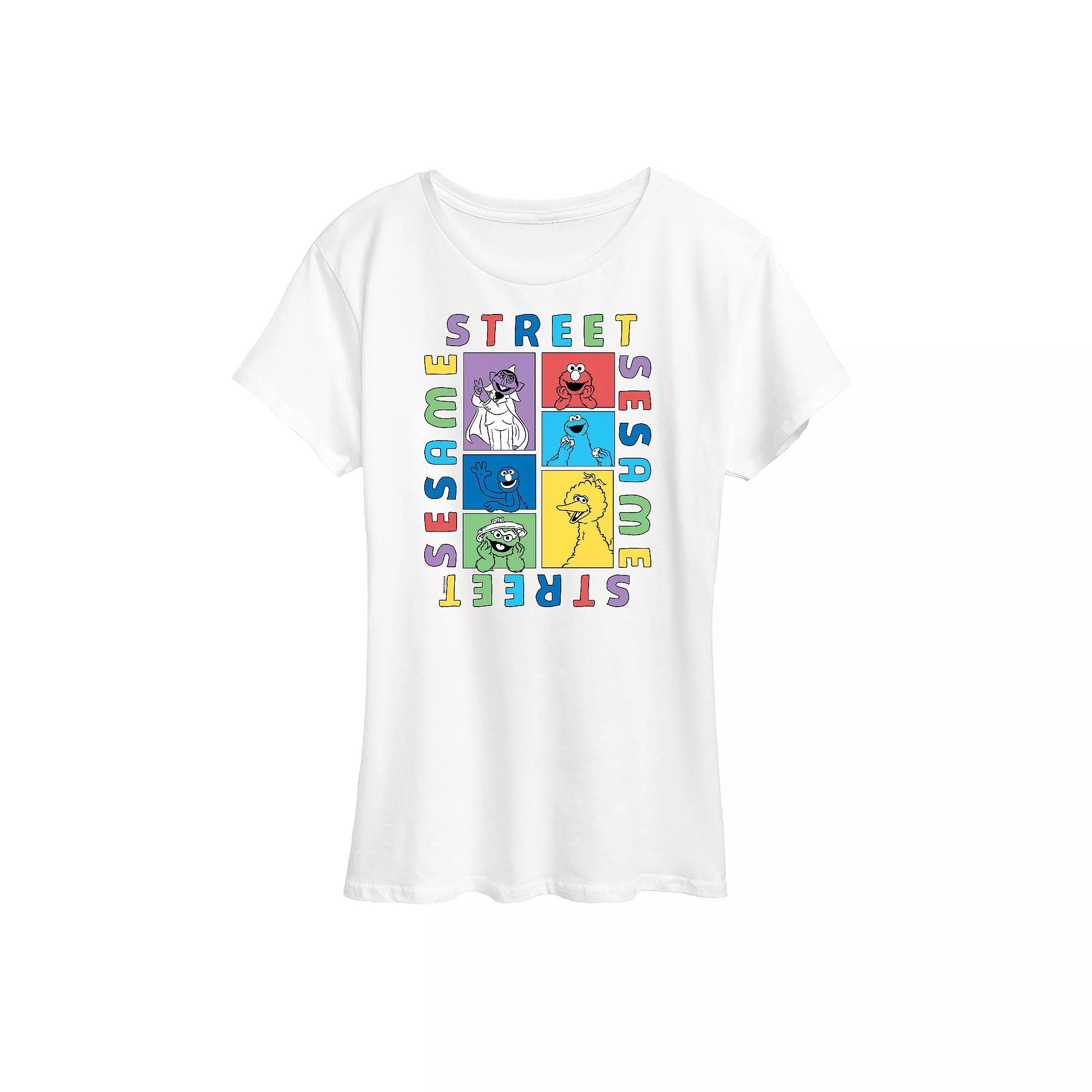 Women's Sesame Street Blocks Graphic Tee, Girl's,  Product Image