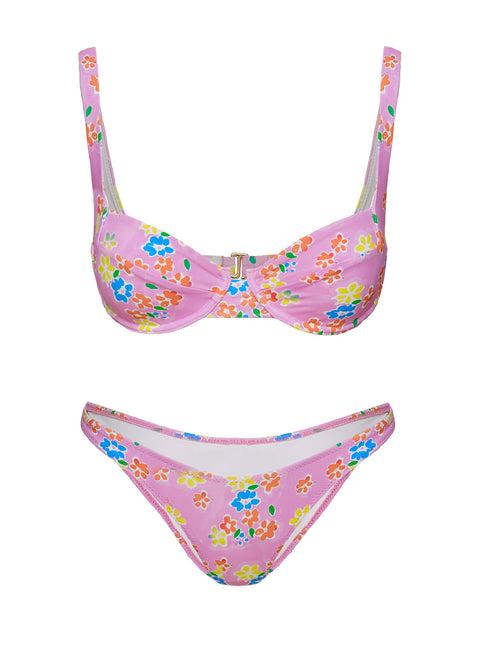 Love Letters Underwire Bikini Top Pink Floral Product Image