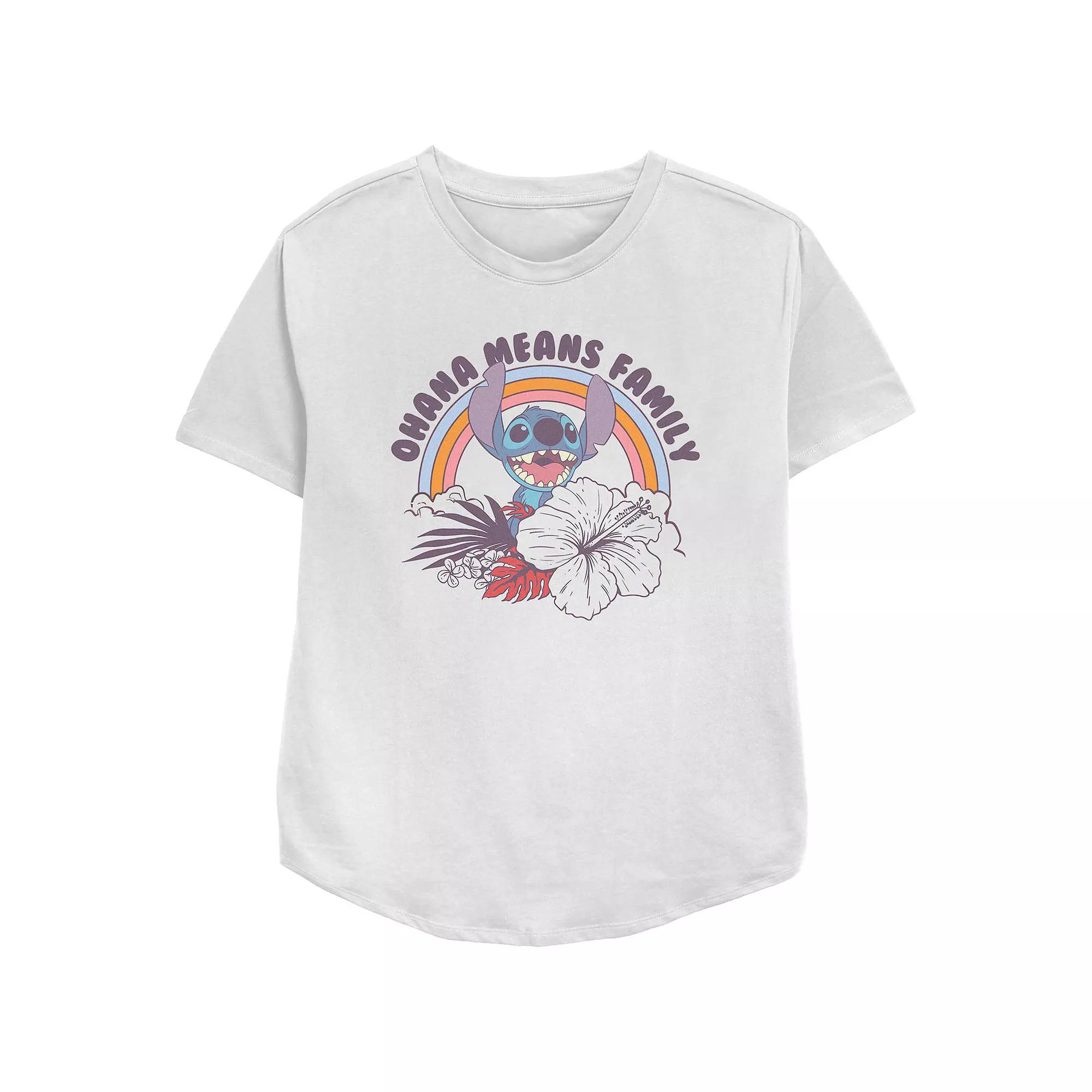 Disney's Lilo & Stitch Women's Ohana Means Family Graphic Tee,  Product Image