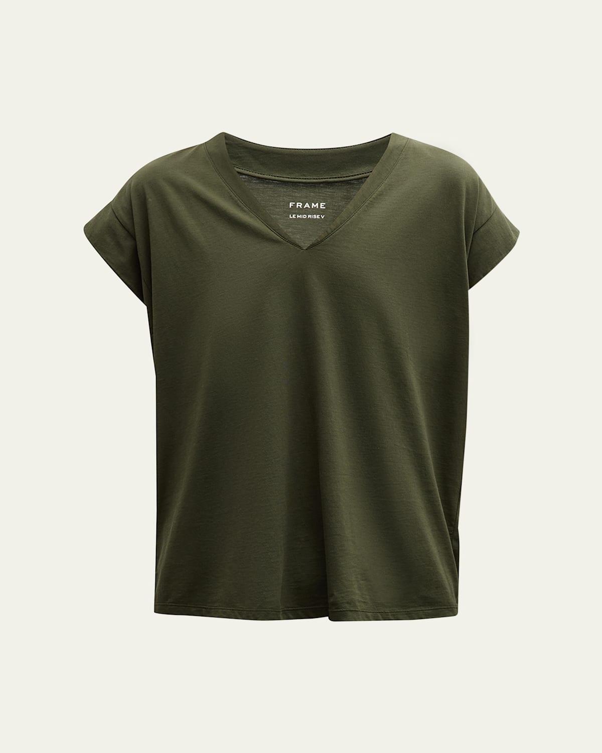 Womens Le Mid Rise V-Neck Tee Product Image