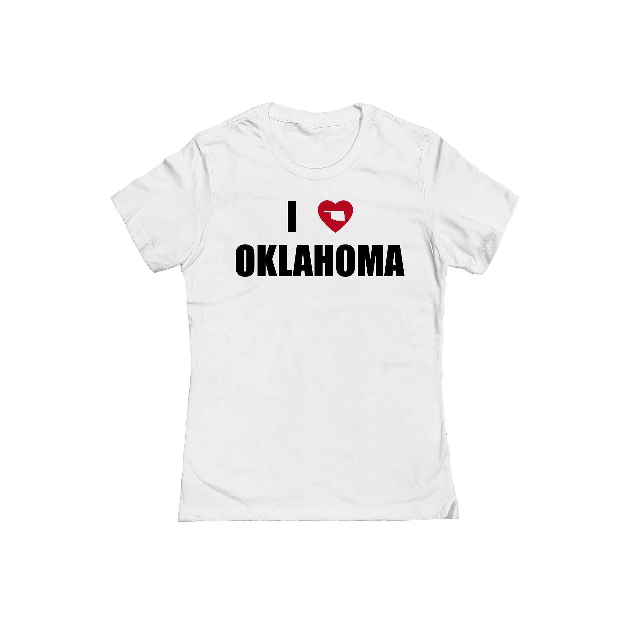 Junior's I Heart Oklahoma Graphic Tee, Women's,  Product Image