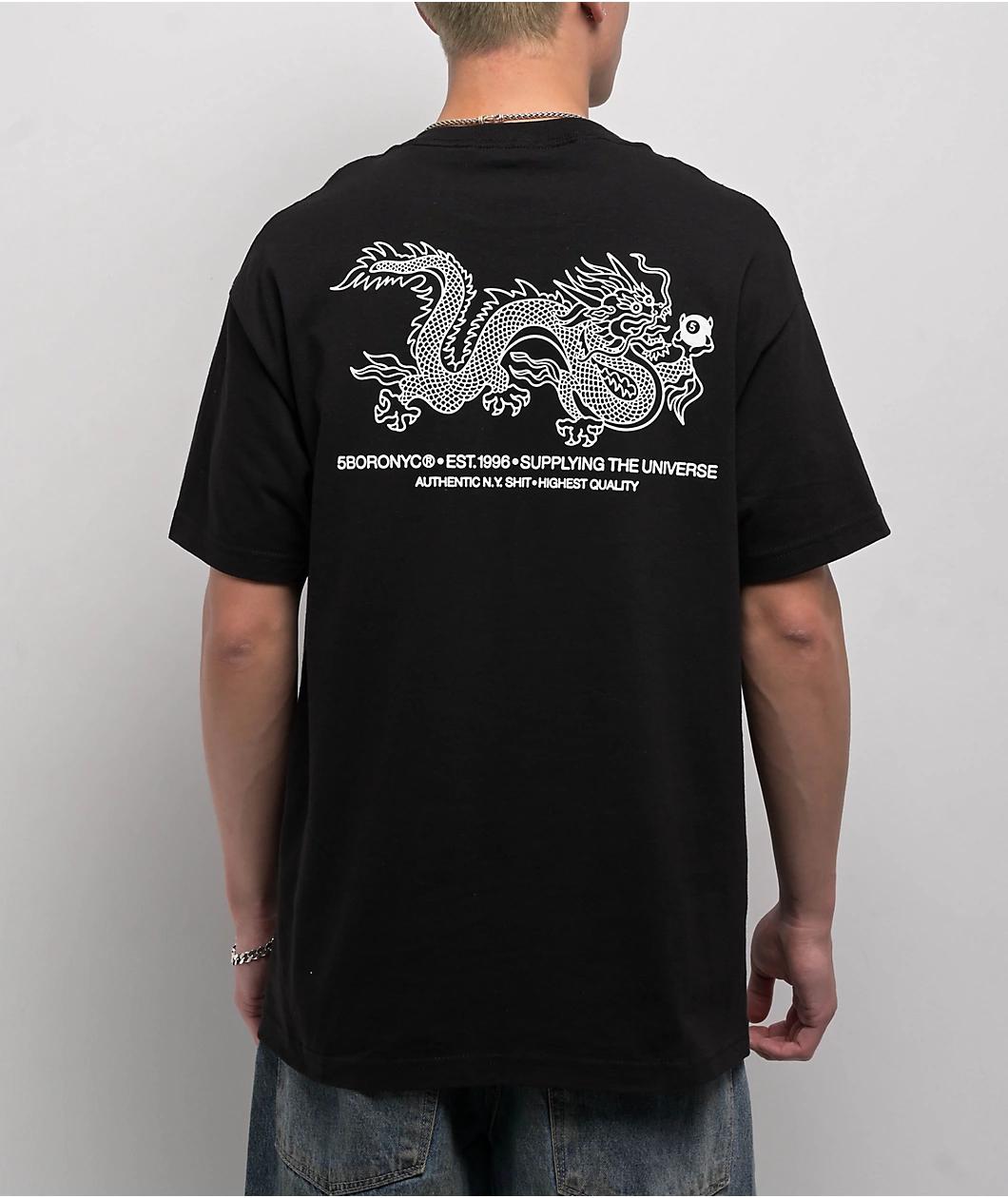 5Boro Supply Dragon Black T-Shirt Product Image