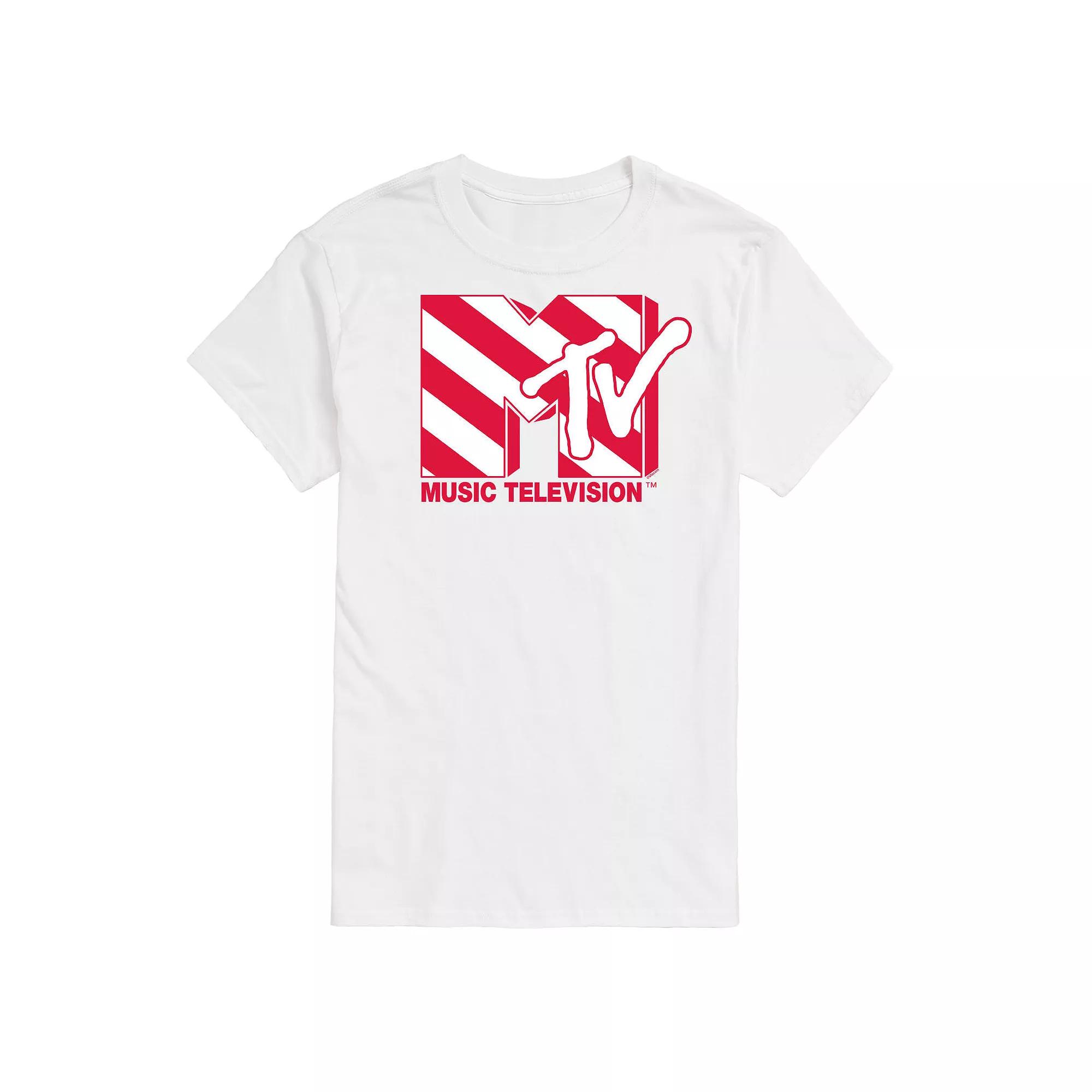 Men's MTV Candy Cane Logo Graphic Tee,  Product Image