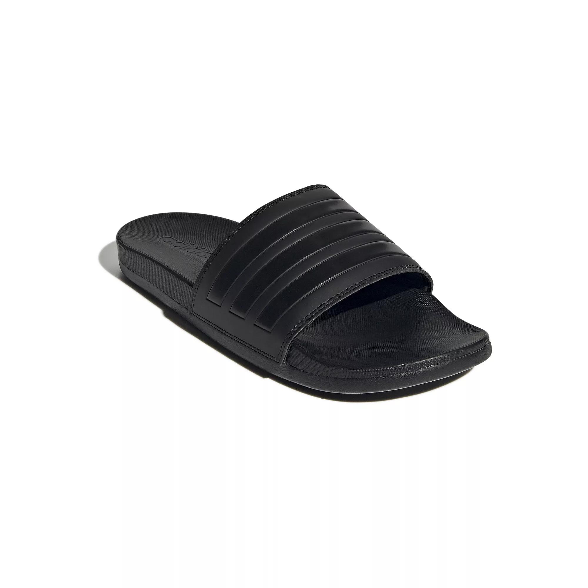 adidas Mens adilette Comfort Slide Sandals in Black Product Image