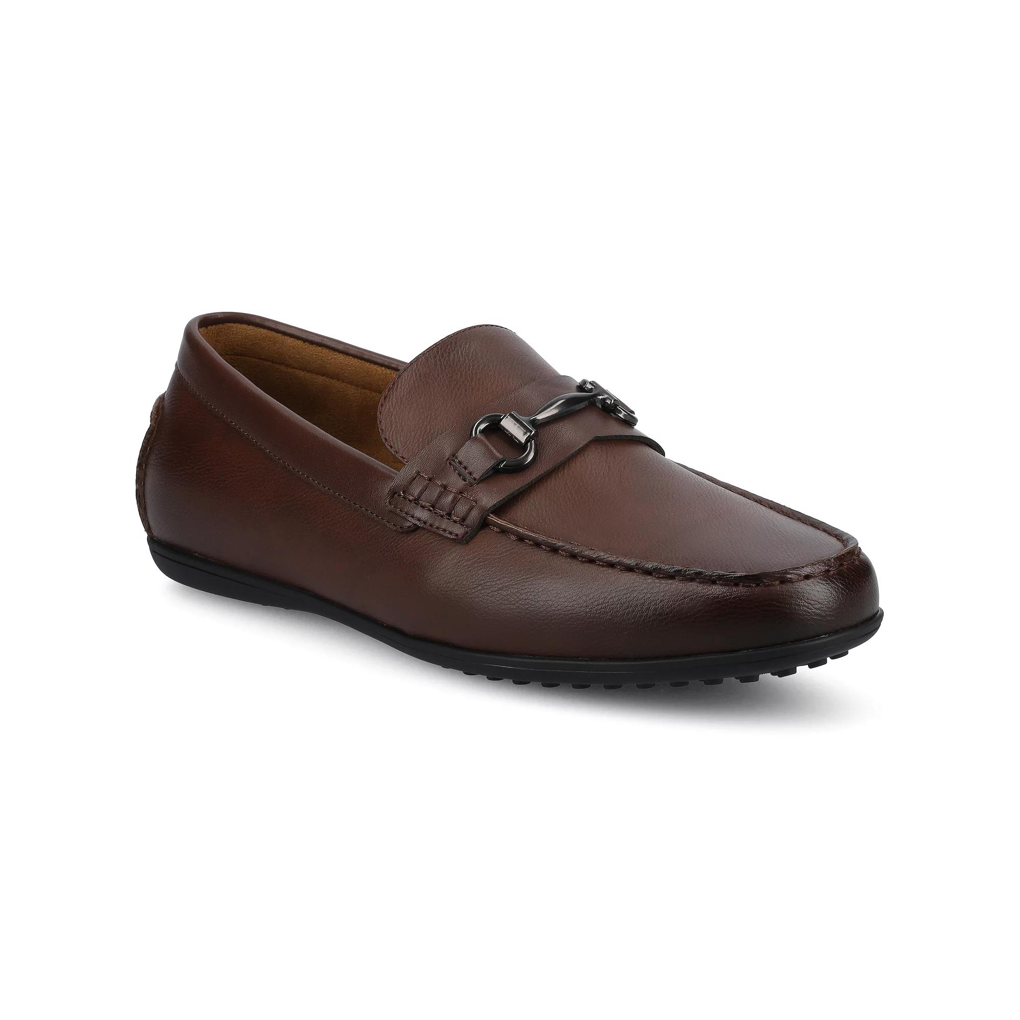 VANCE Yates Men's Comfort Perforated Slip-On Driving Penny Loafers Product Image