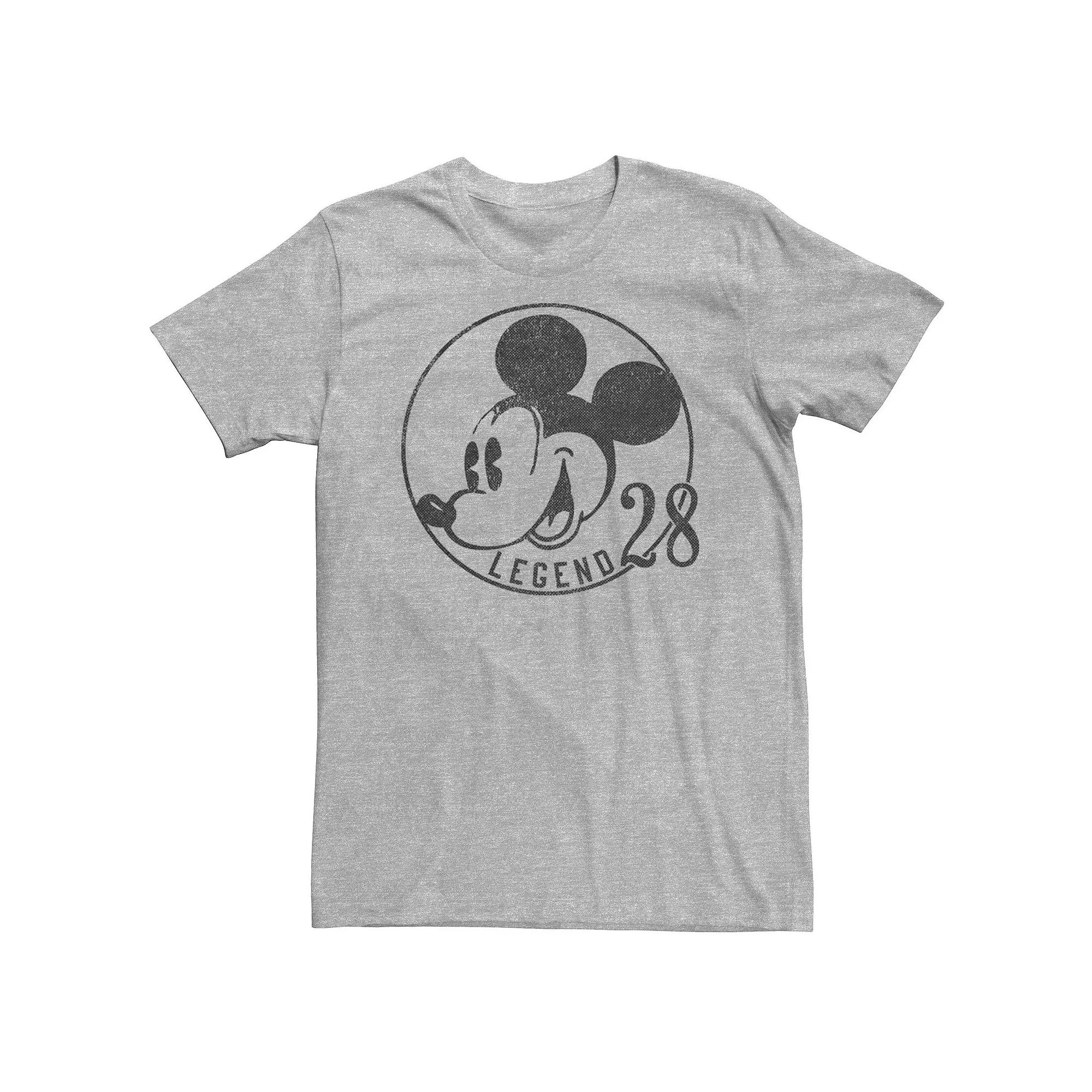 Disney's Mickey & Friends Mickey Mouse Legend 28 Men's Tee, Size: 3XL, Athletic Grey Product Image