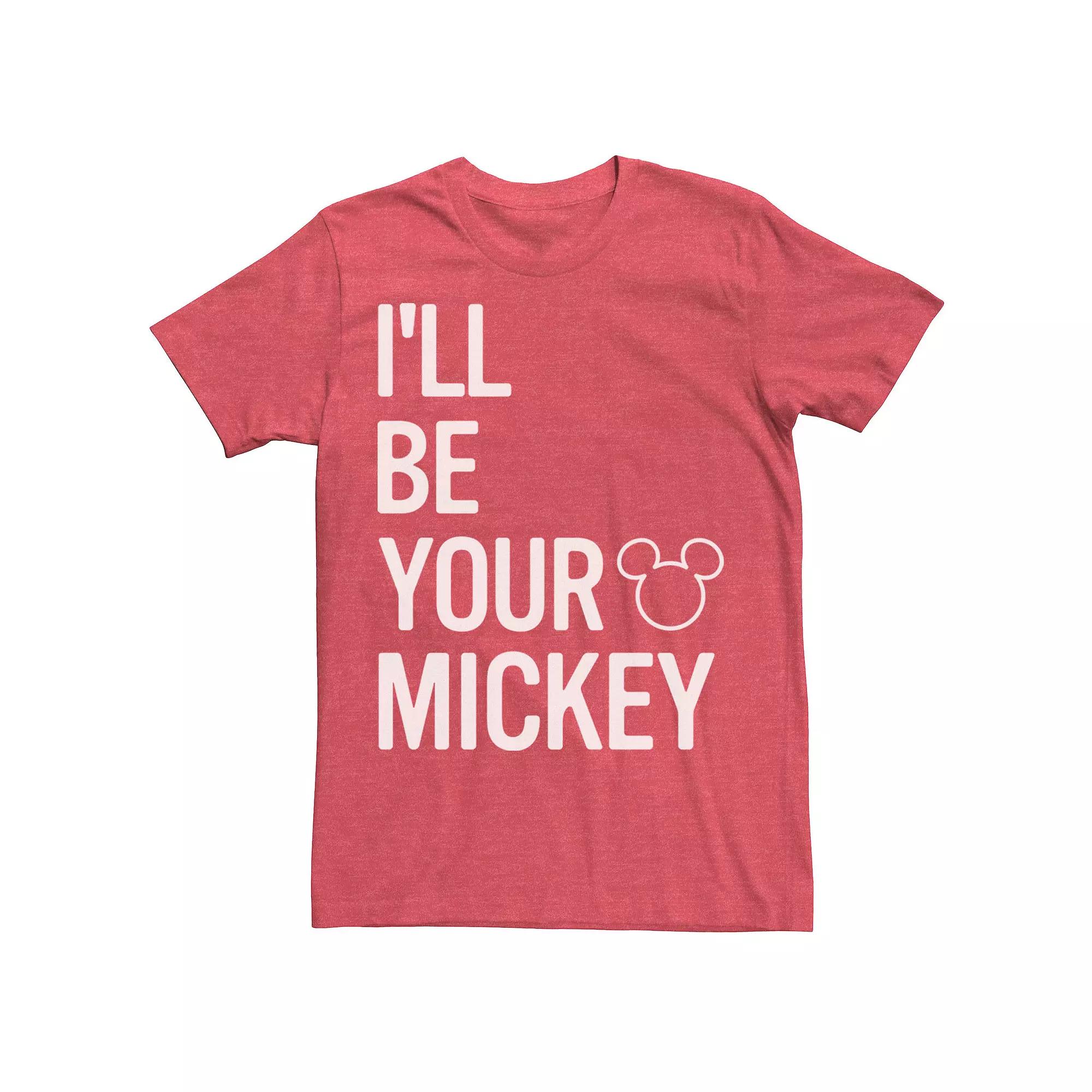 Disney's Mickey Mouse I'll Be Your Mickey Word Stack Logo Men's Tee,  Product Image