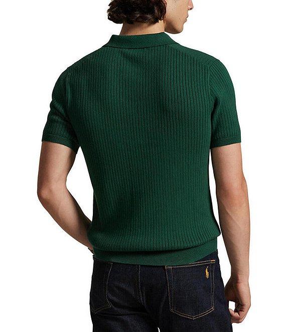 Polo Ralph Lauren Rib-Knit Sweater Polo Shirt Product Image