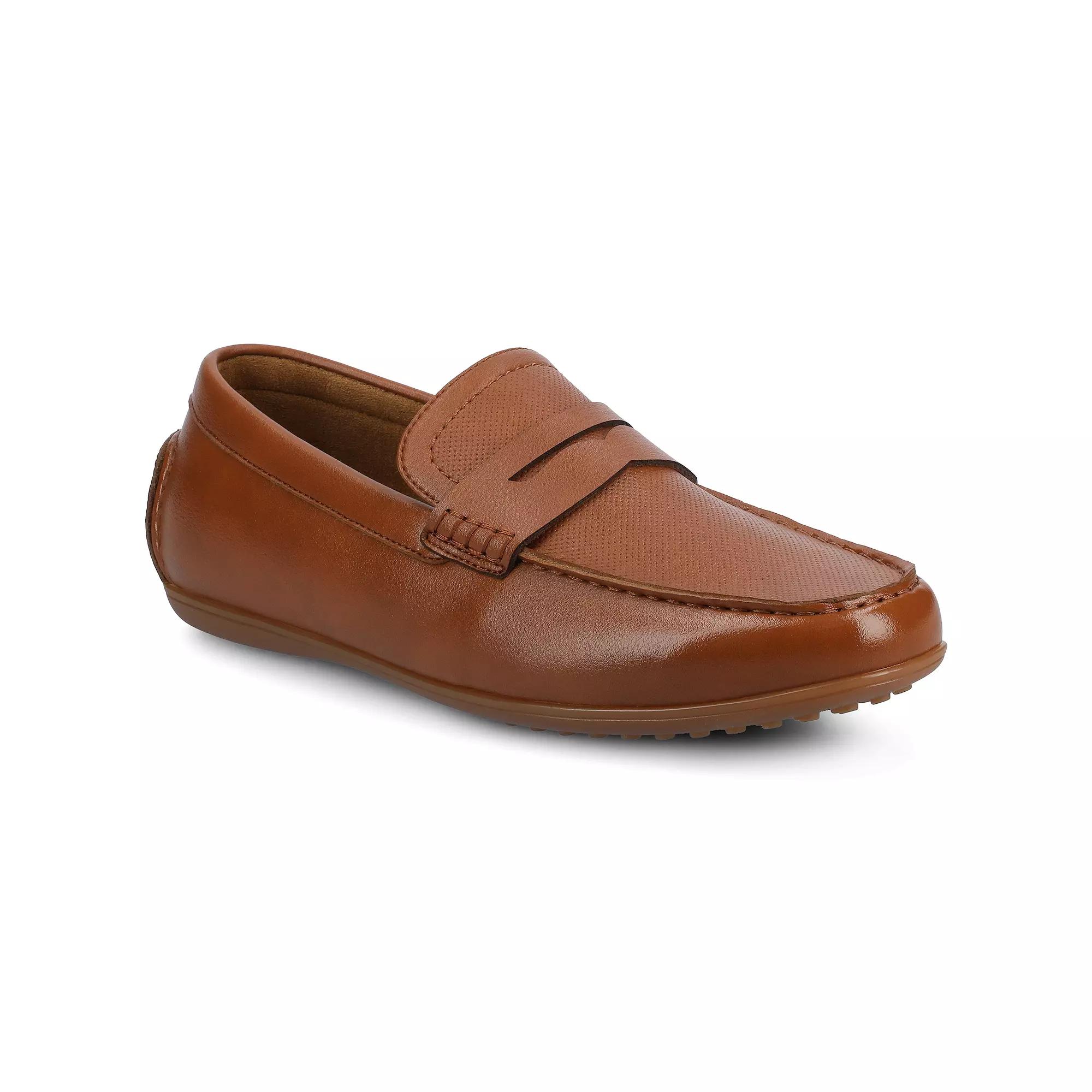 VANCE Yates Men's Comfort Perforated Slip-On Driving Penny Loafers Product Image