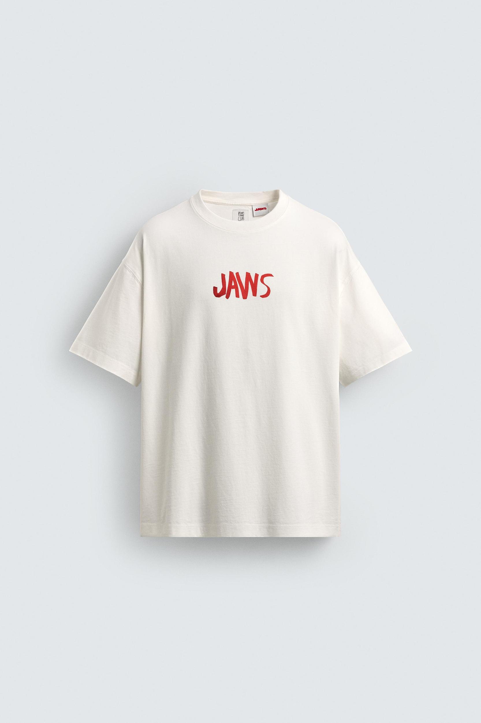 JAWS© UCS LLC AND AMBLIN X DYLAN´S T-SHIRT CLUB X ZARA ILLUSTRATED T-SHIRT Product Image