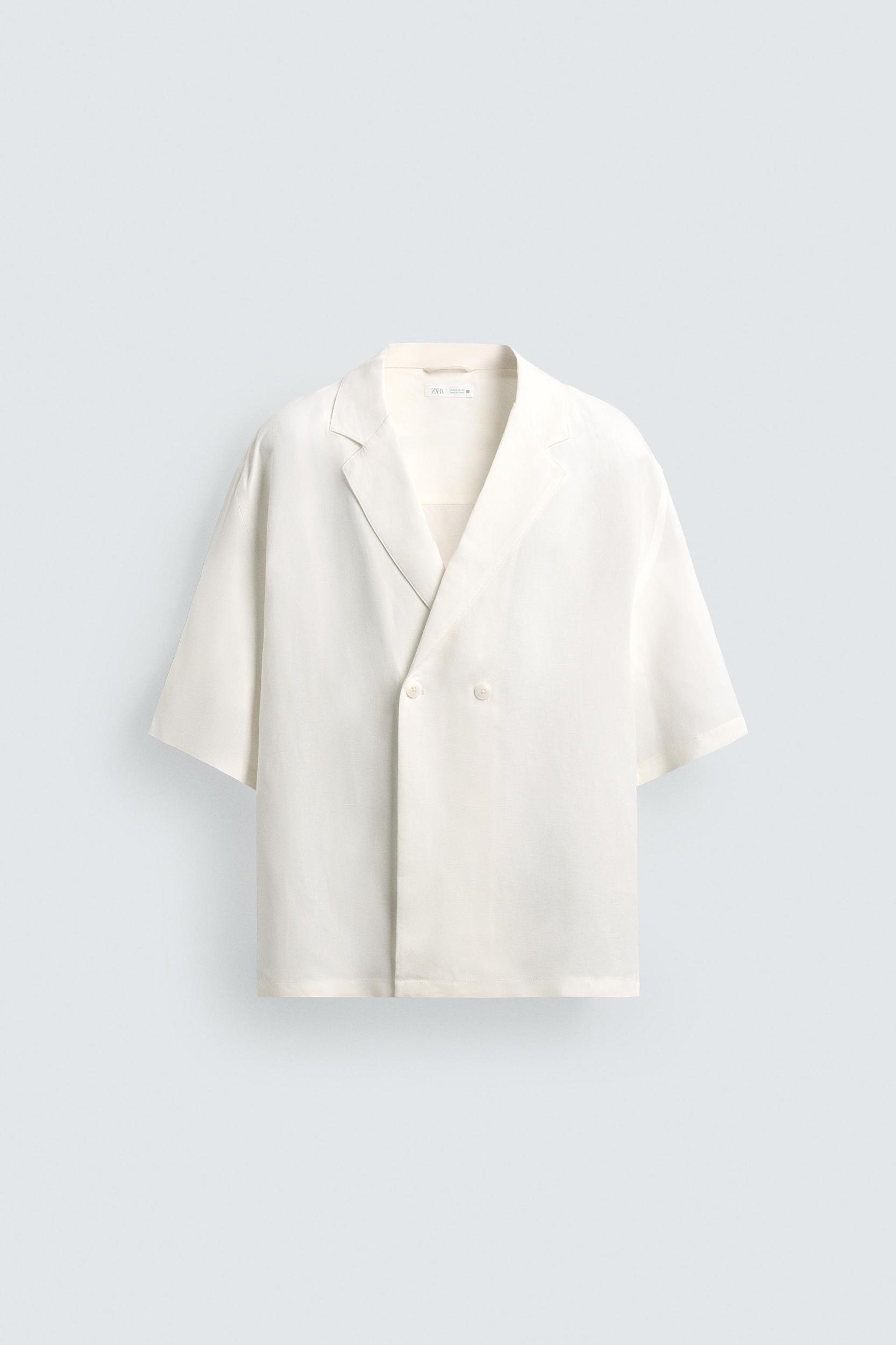 VISCOSE-LINEN KIMONO SHIRT Product Image