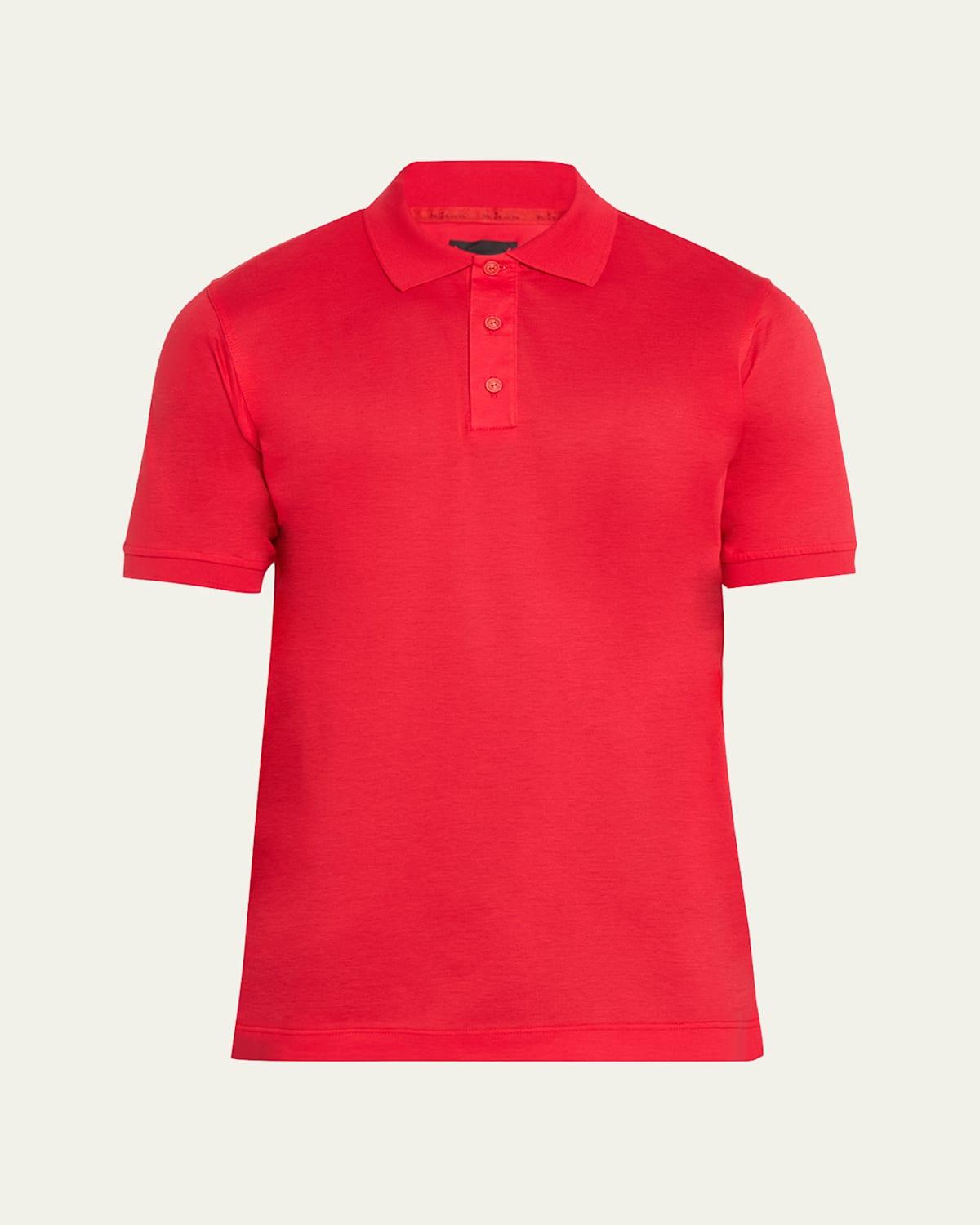 Mens Cotton Pique Polo Shirt Product Image