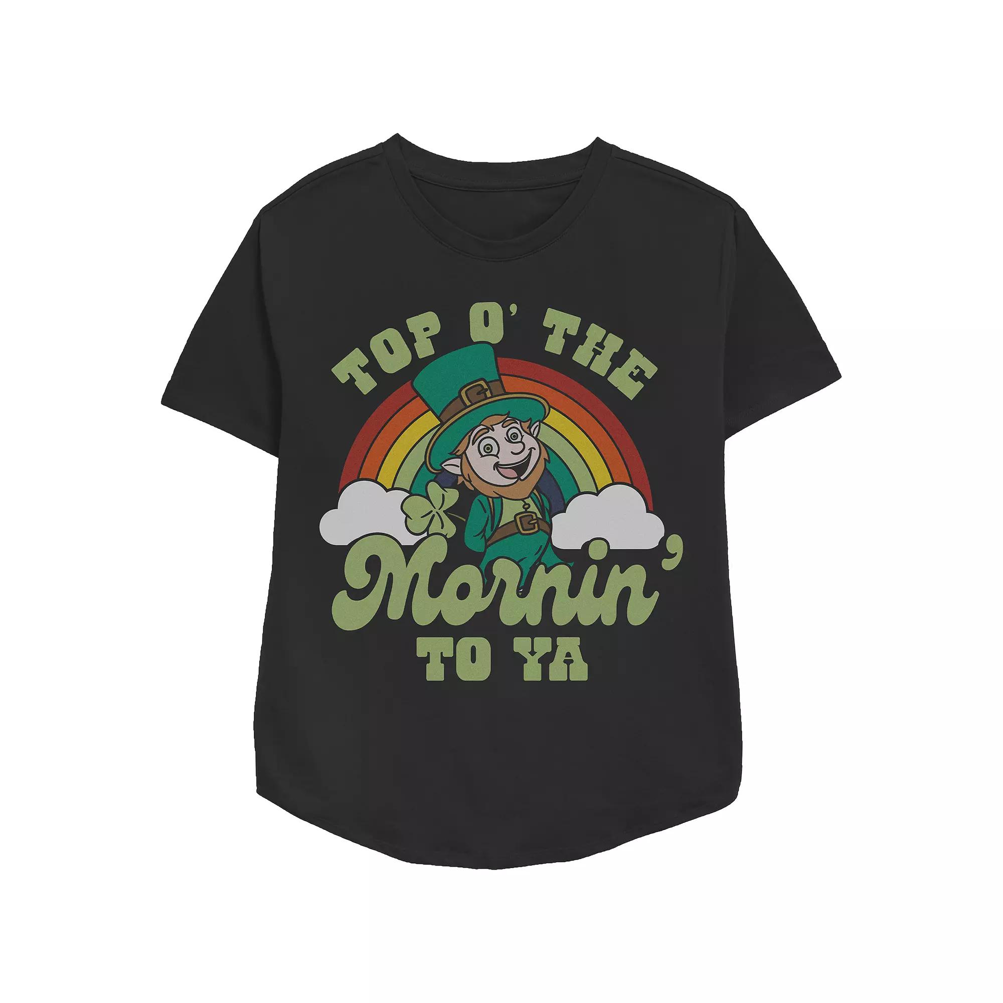 Women's Leprechaun Top O' The Mornin' To Ya Graphic Tee, Girl's,  Product Image