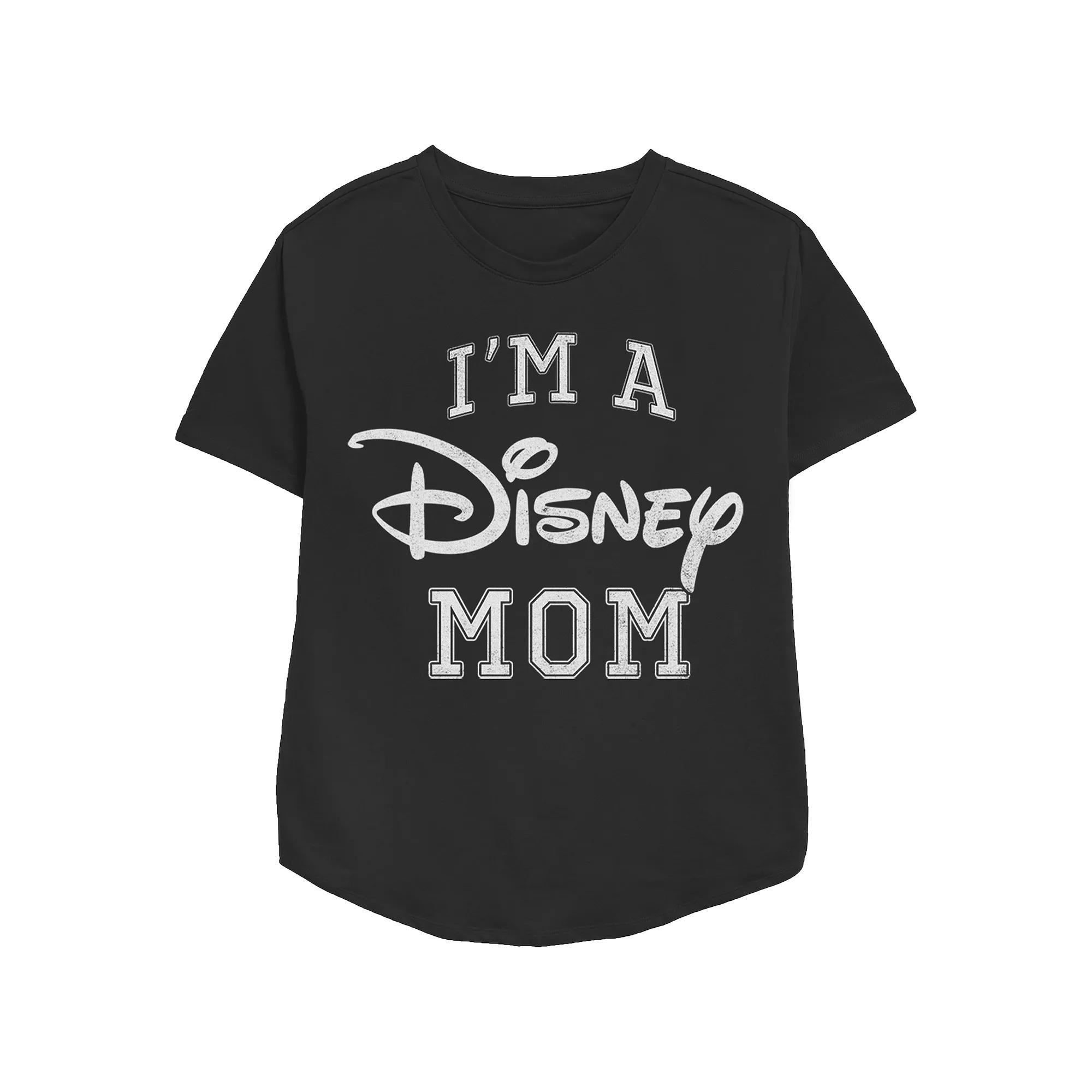Disney's I'm A Disney Mom Varsity Style Relaxed Fit Women's Graphic Tee,  Product Image