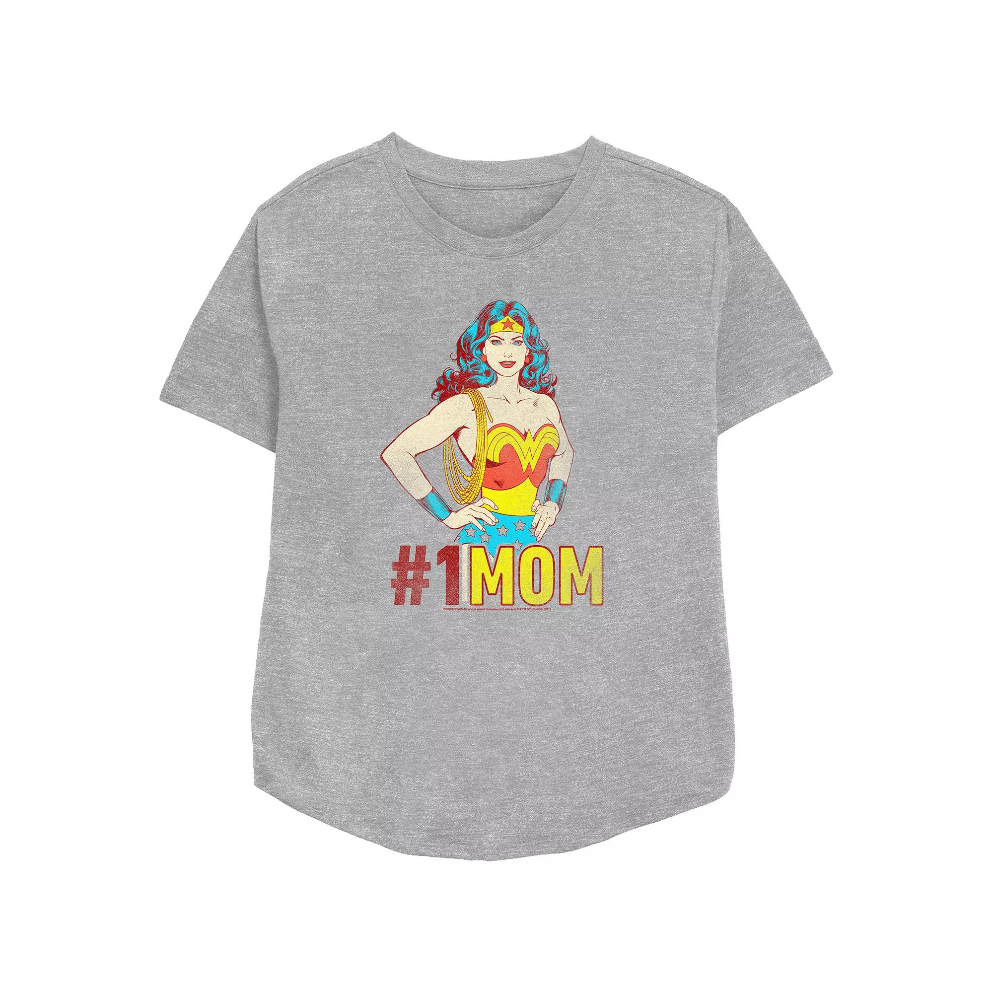 Women's Wonder Woman #1 MOM Relaxed Fit Graphic Tee,  Product Image