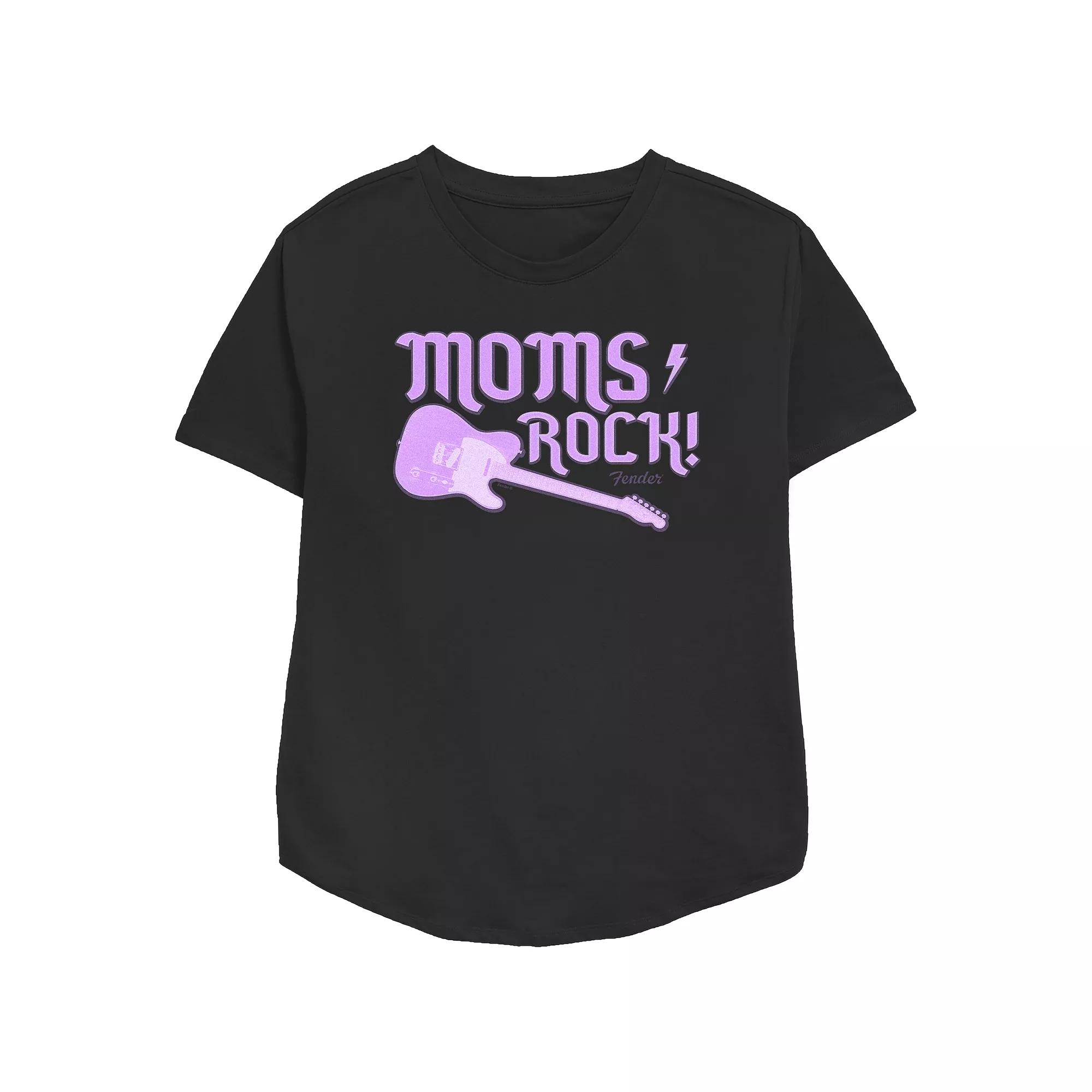 Women's Fender Moms Always Rock Relaxed Fit Graphic Tee,  Product Image