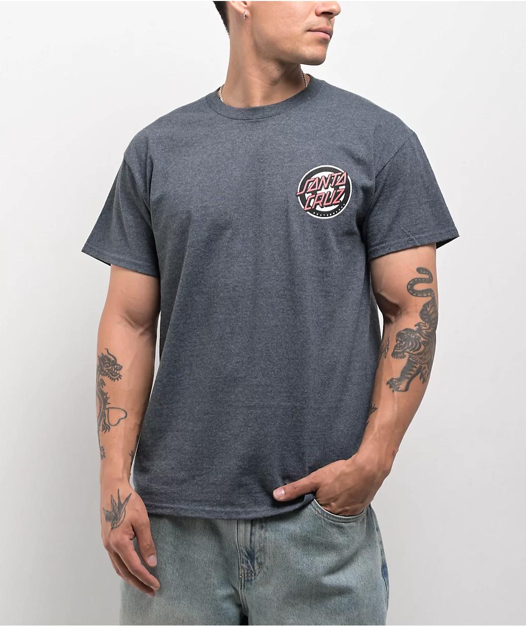 Santa Cruz Roskopp Screaming Target Grey T-Shirt Product Image