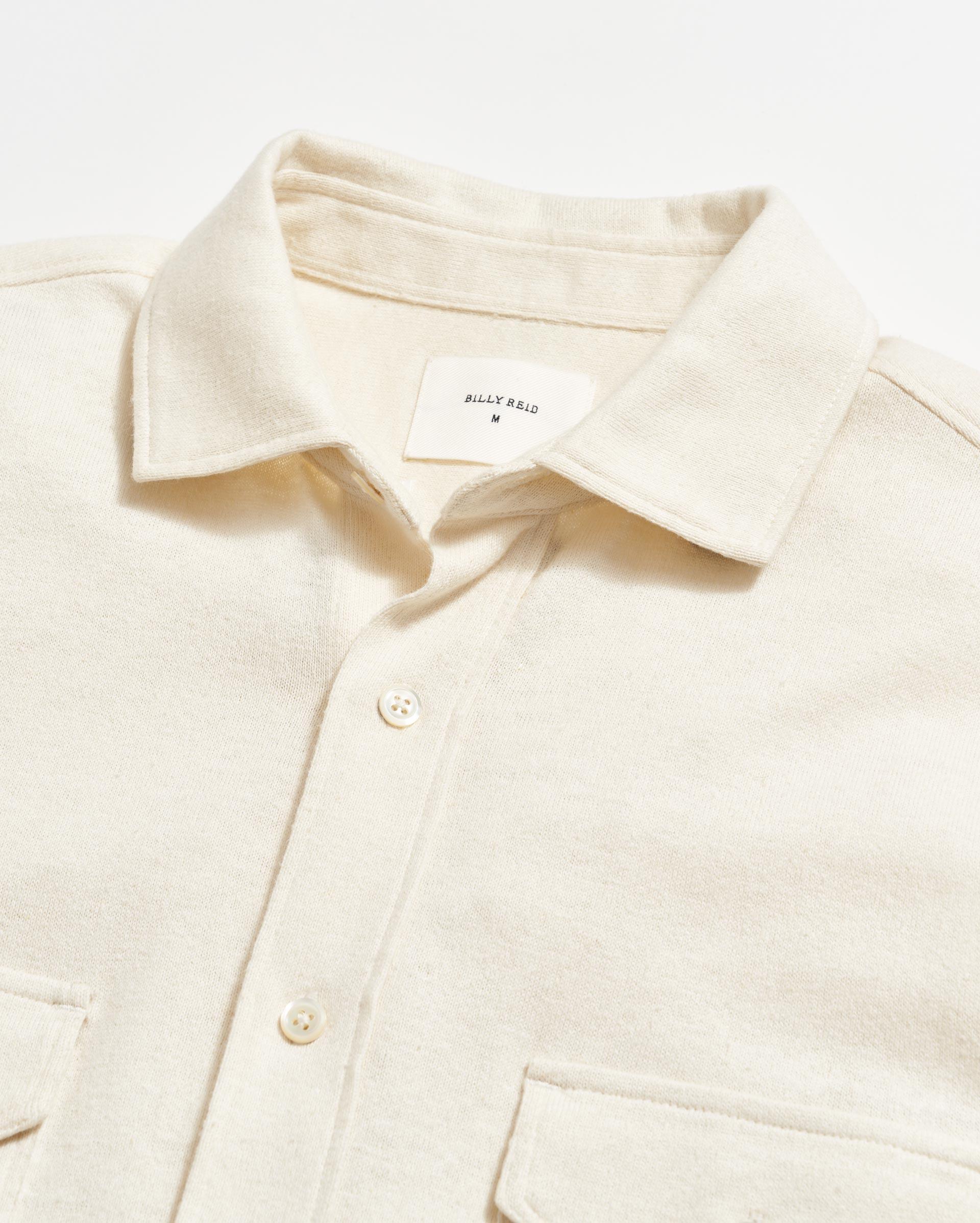 Short Sleeve Hemp Cotton Knit Shirt -  Product Image