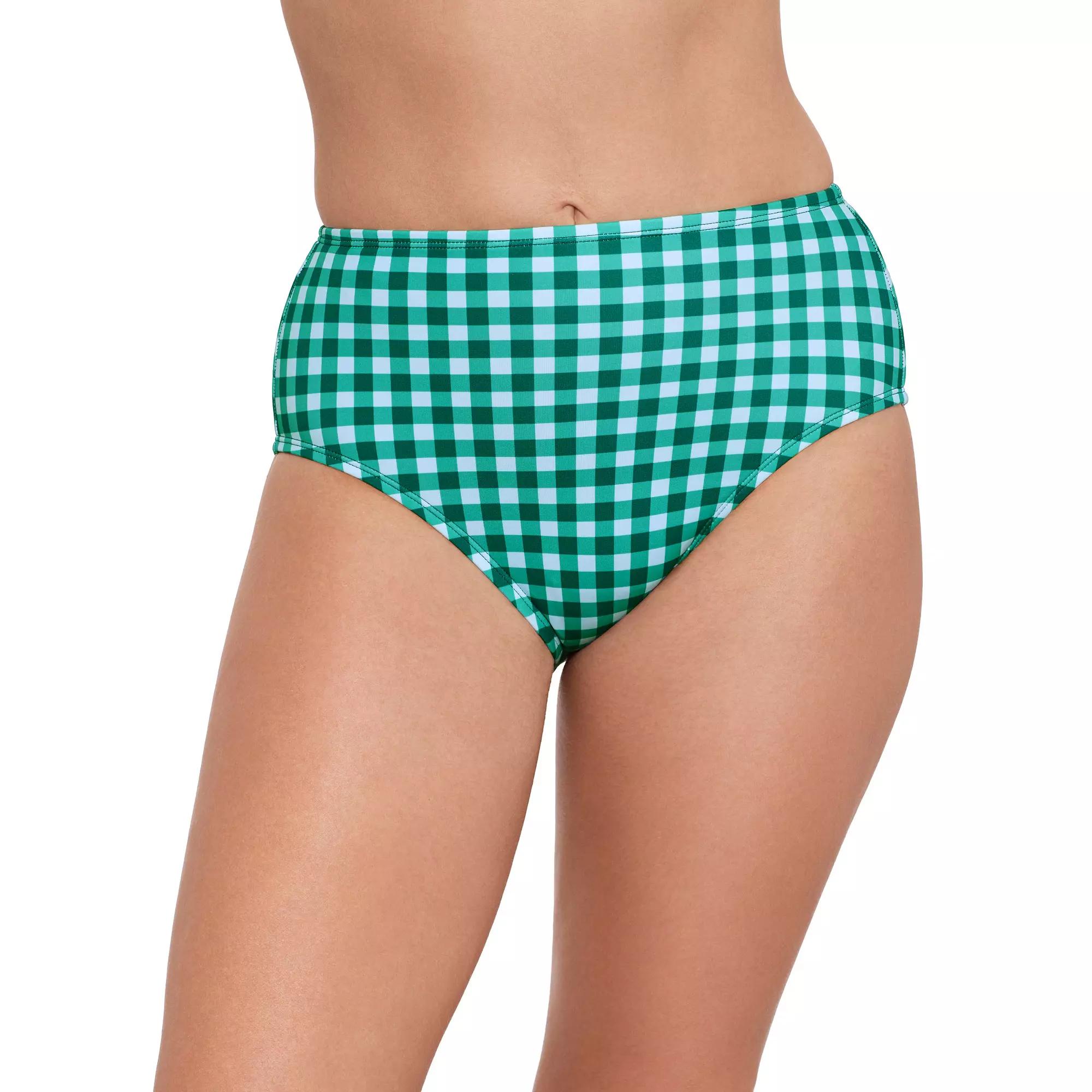 Women's Draper James High-Waist Swim Bottoms, Size: Small, Green Green Product Image