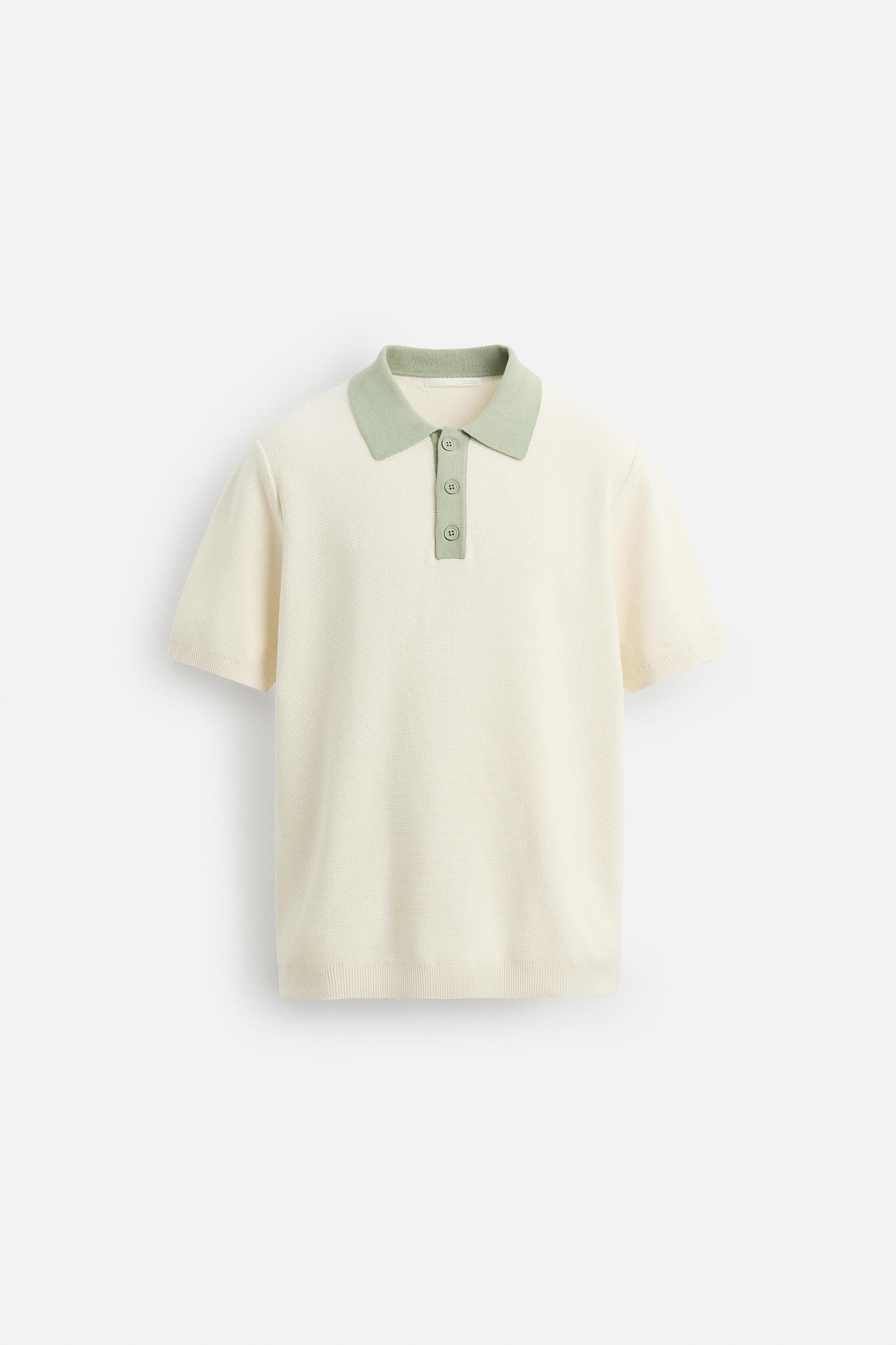 CONTRAST KNIT POLO SHIRT Product Image