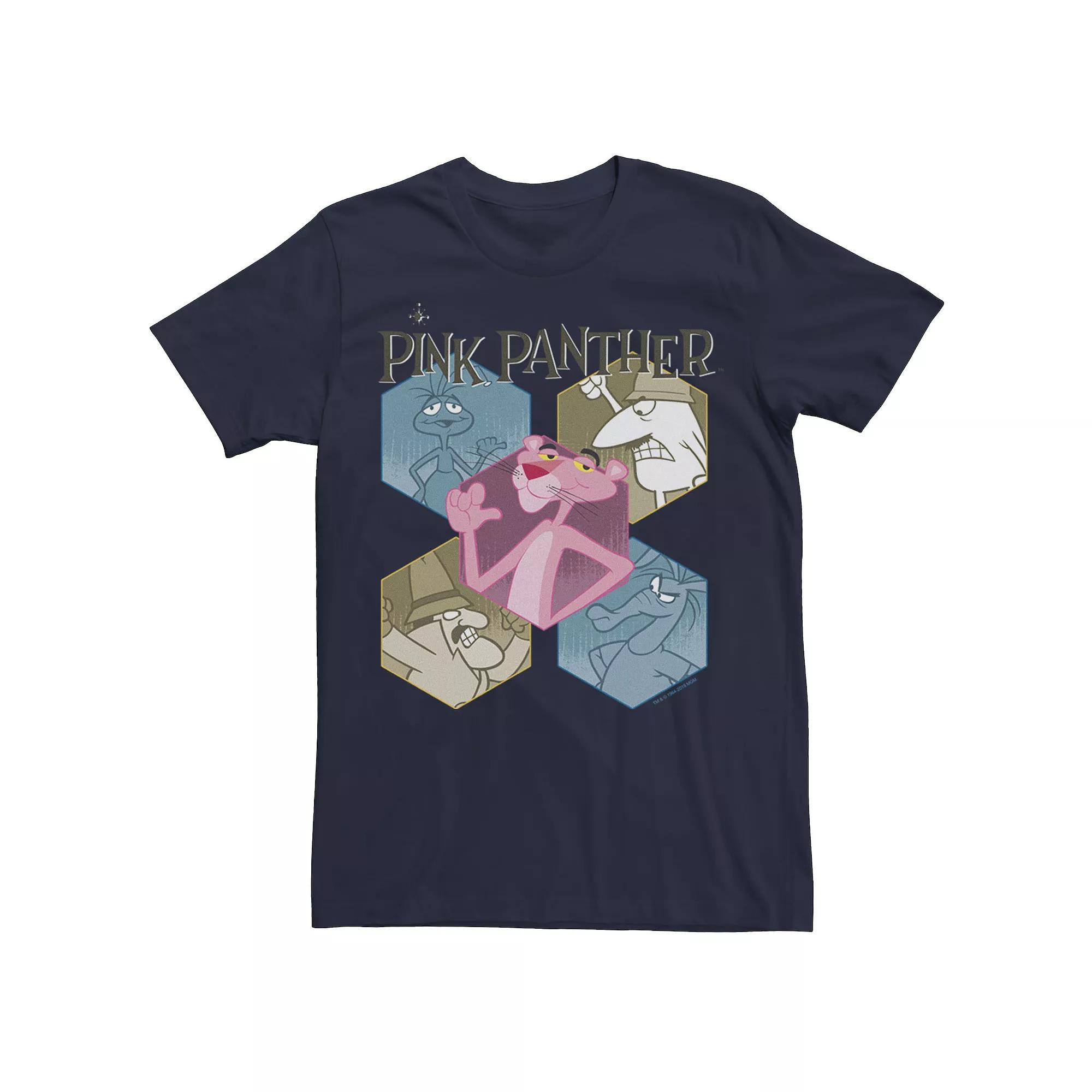 Mens Pink Panther Hexagonal Portraits Graphic Tee Product Image