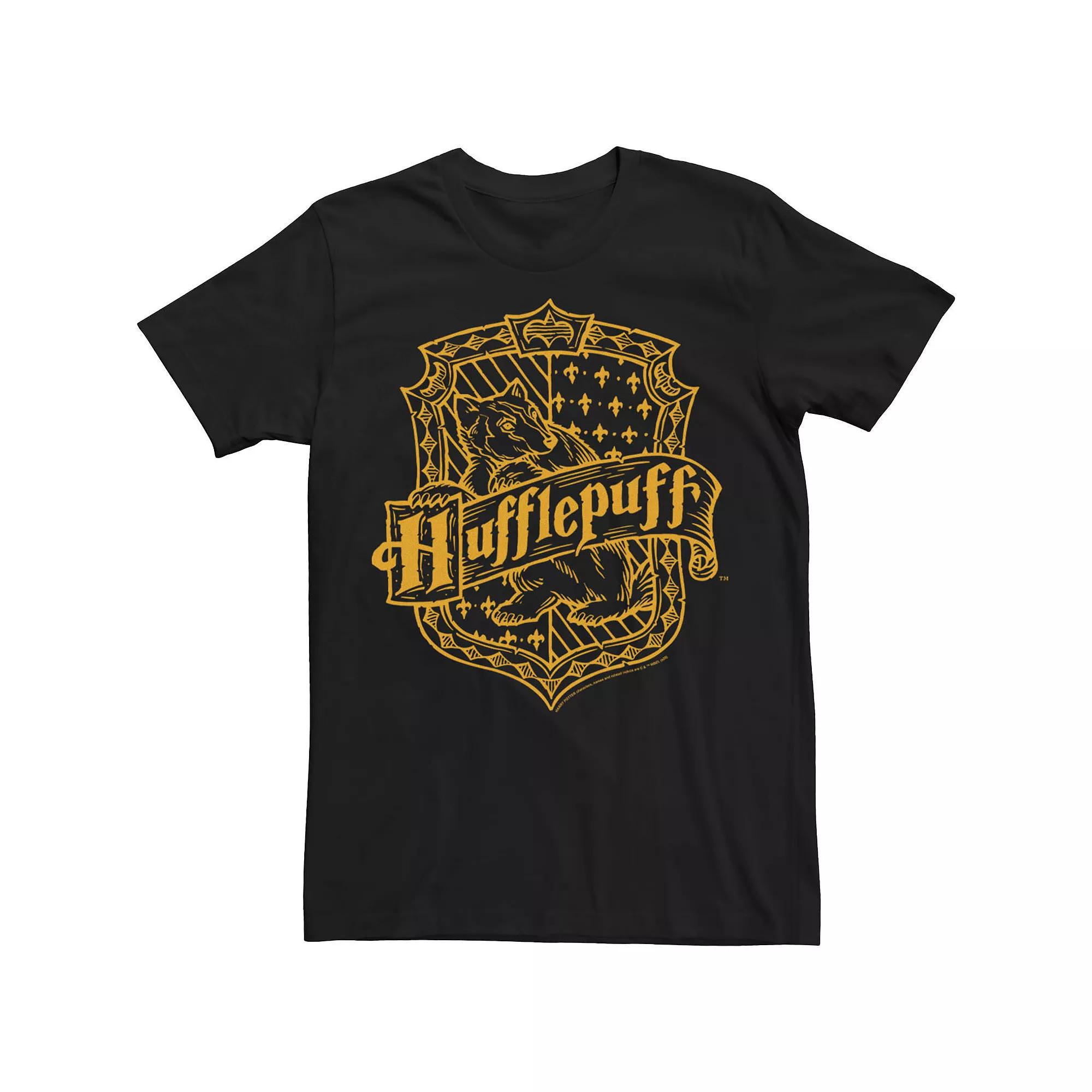 Men's Harry Potter Hufflepuff Dark Detailed Crest Tee,  Product Image