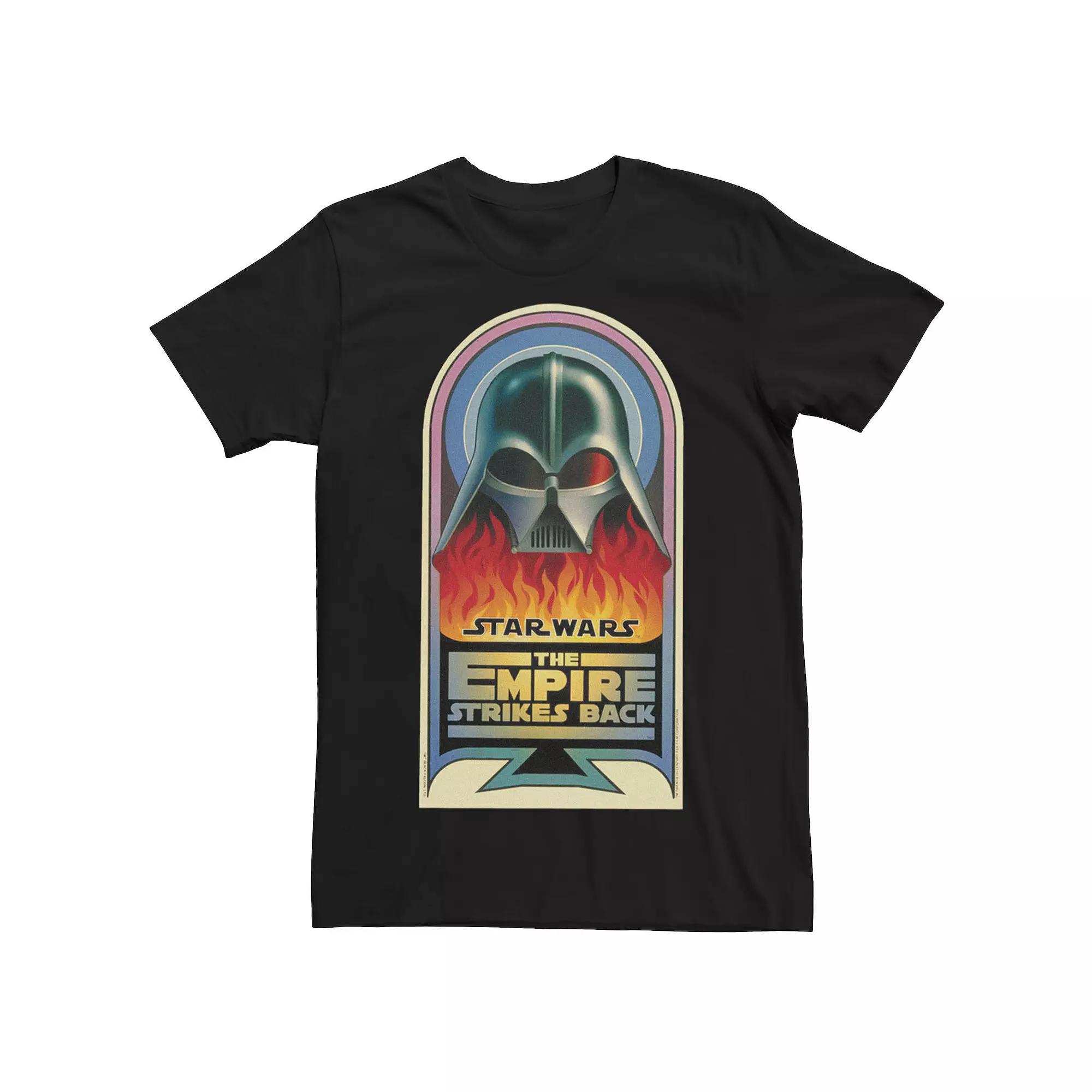 Men's Star Wars Empire Strikes Back Vader Flame Poster Tee,  Product Image
