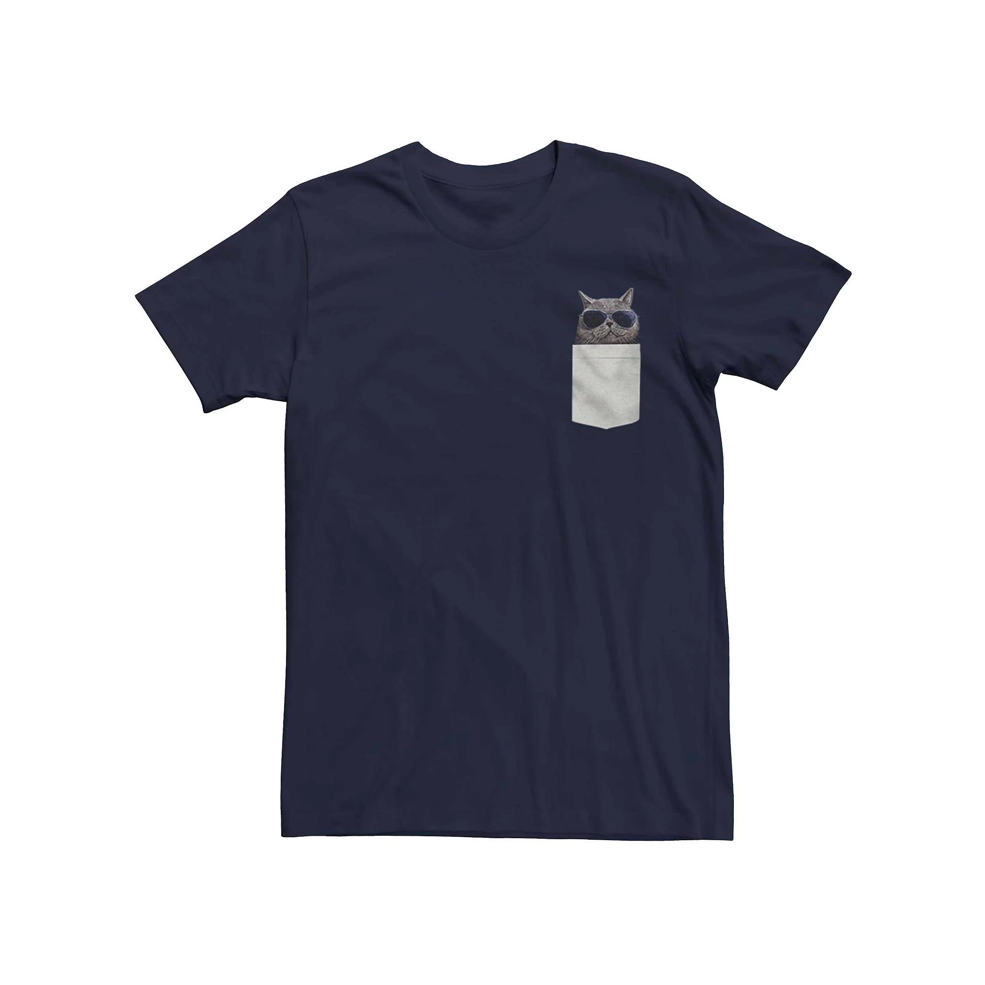 Men's Cool Pocket Cat Graphic Tee,  Product Image