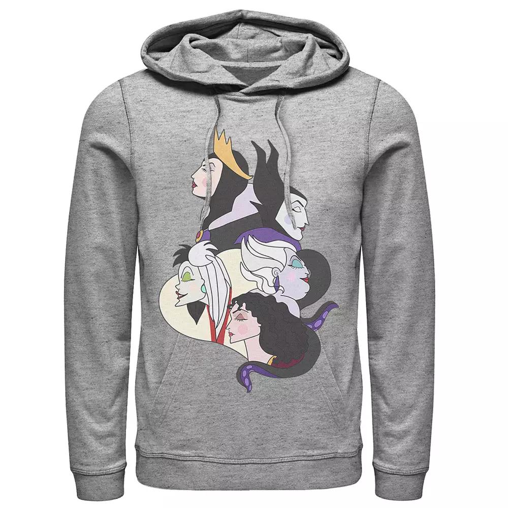 Disney Villains Men's Side Profile Group Shot Hoodie,  Product Image