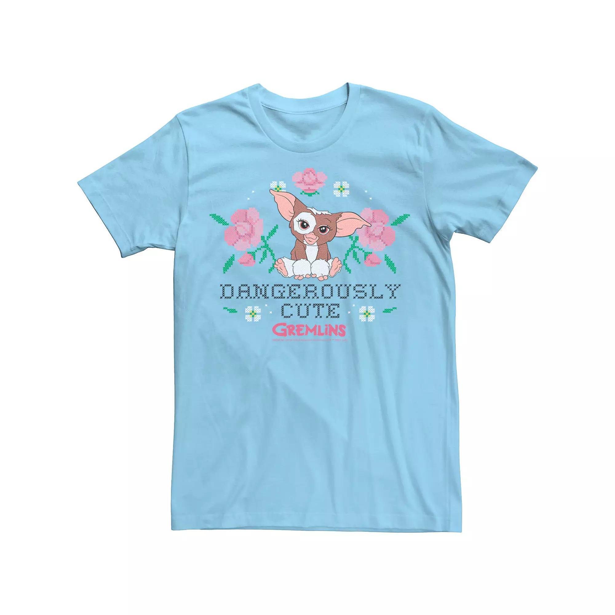 Men's Gremlins Gizmo Dangerously Cute Faux Stitched Tee,  Product Image