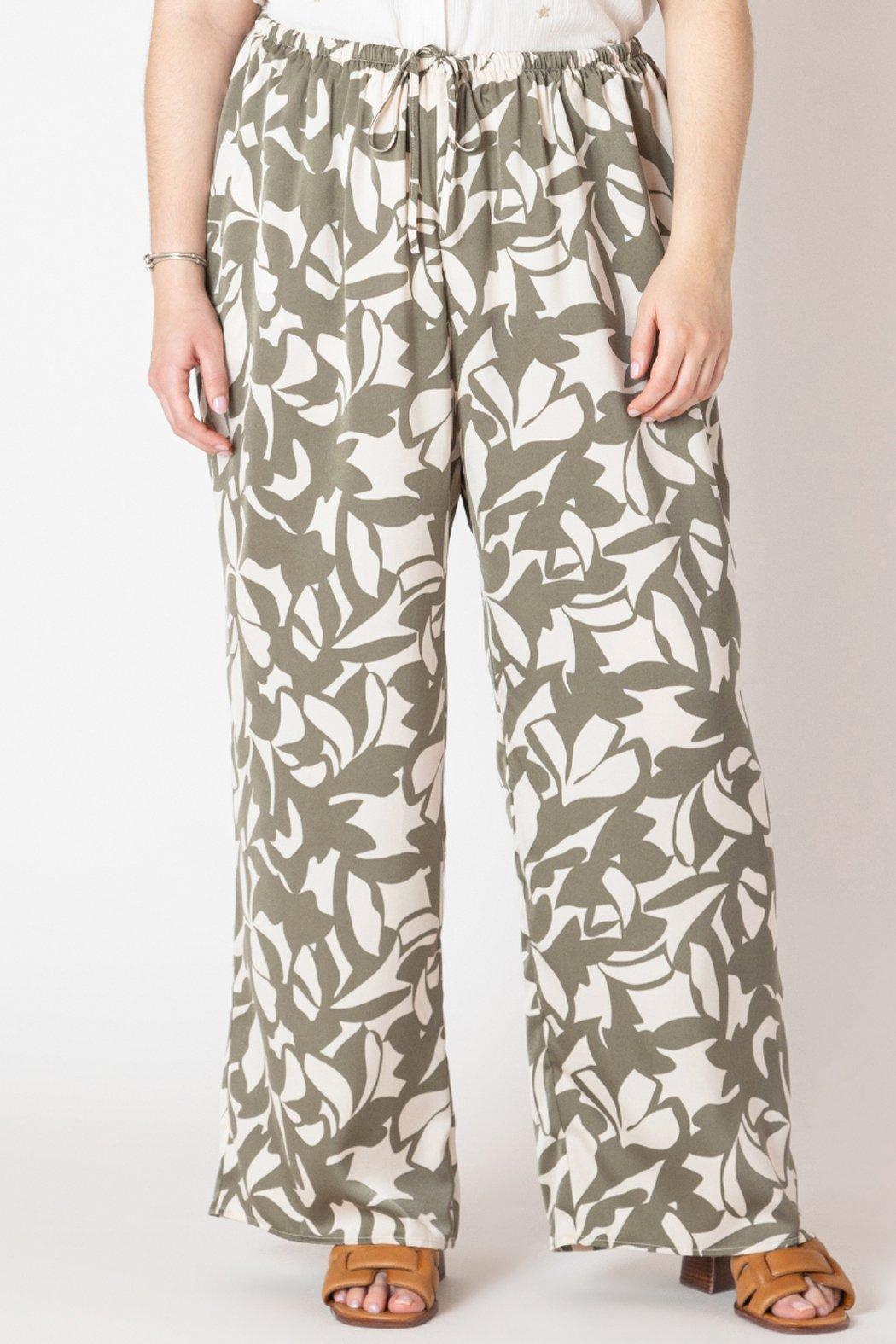Printed Satin Pants Product Image