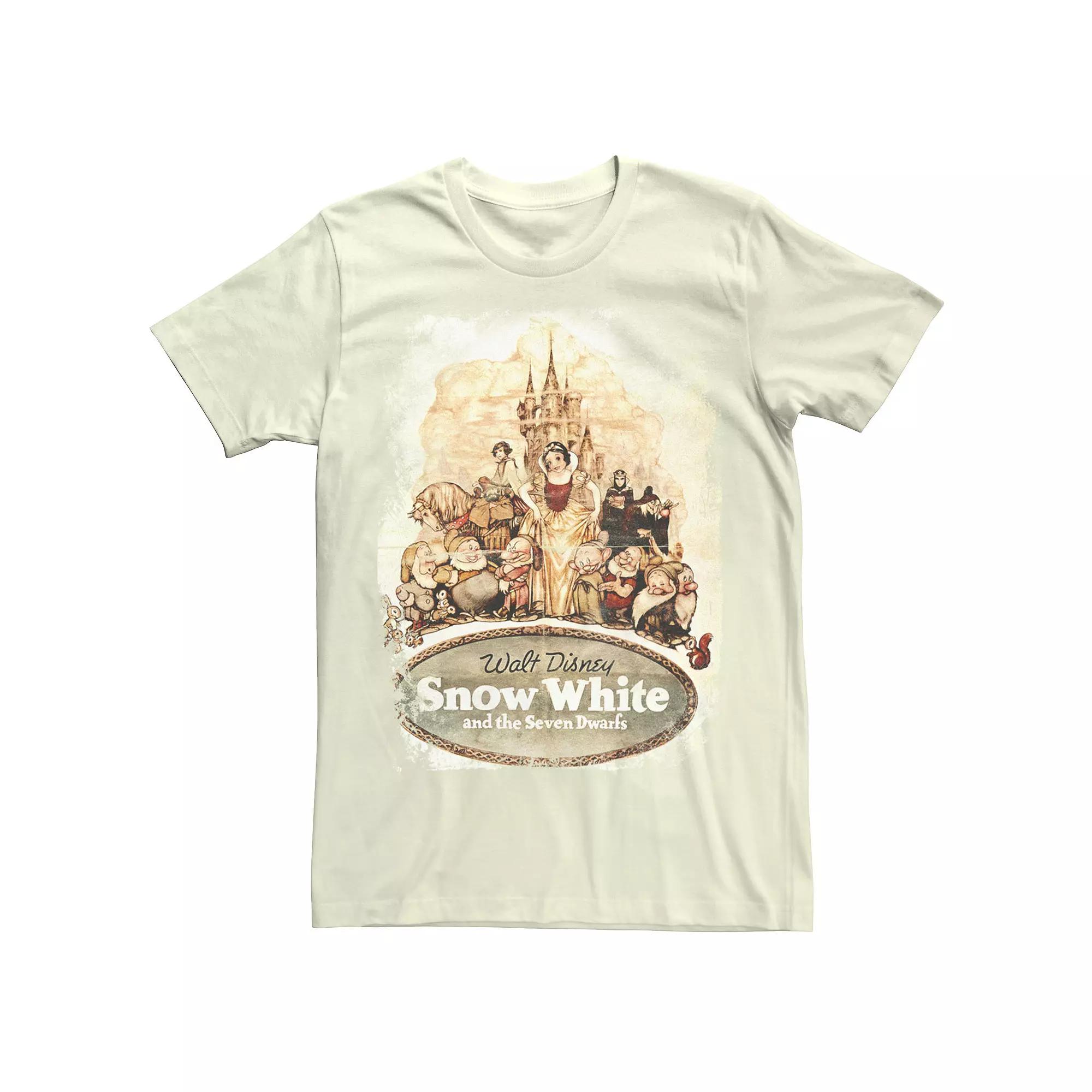Disney's Snow White And The Seven Dwarfs Vintage Poster Men's Tee,  Product Image