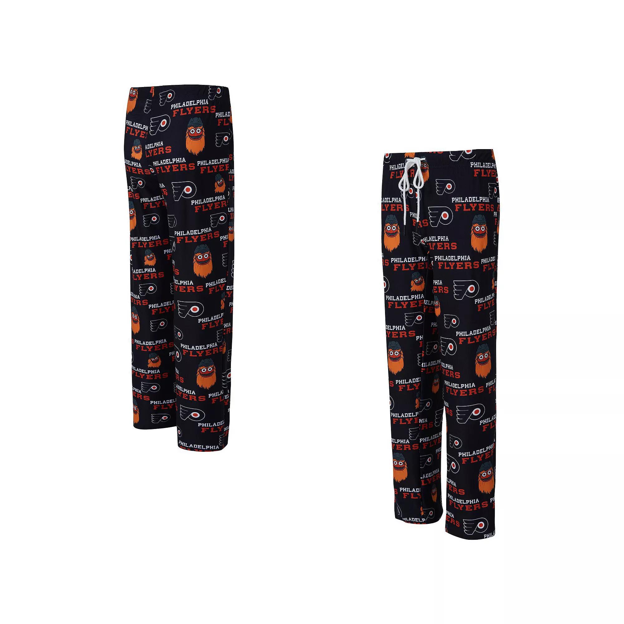 Women's Concepts Sport Black Philadelphia Flyers Zest Allover Print Knit Pants, Size: Large, Fly Black Product Image