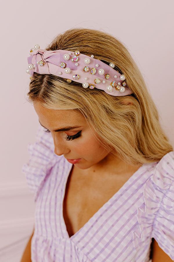 Blissful Break Embellished Headband In Lavender Product Image