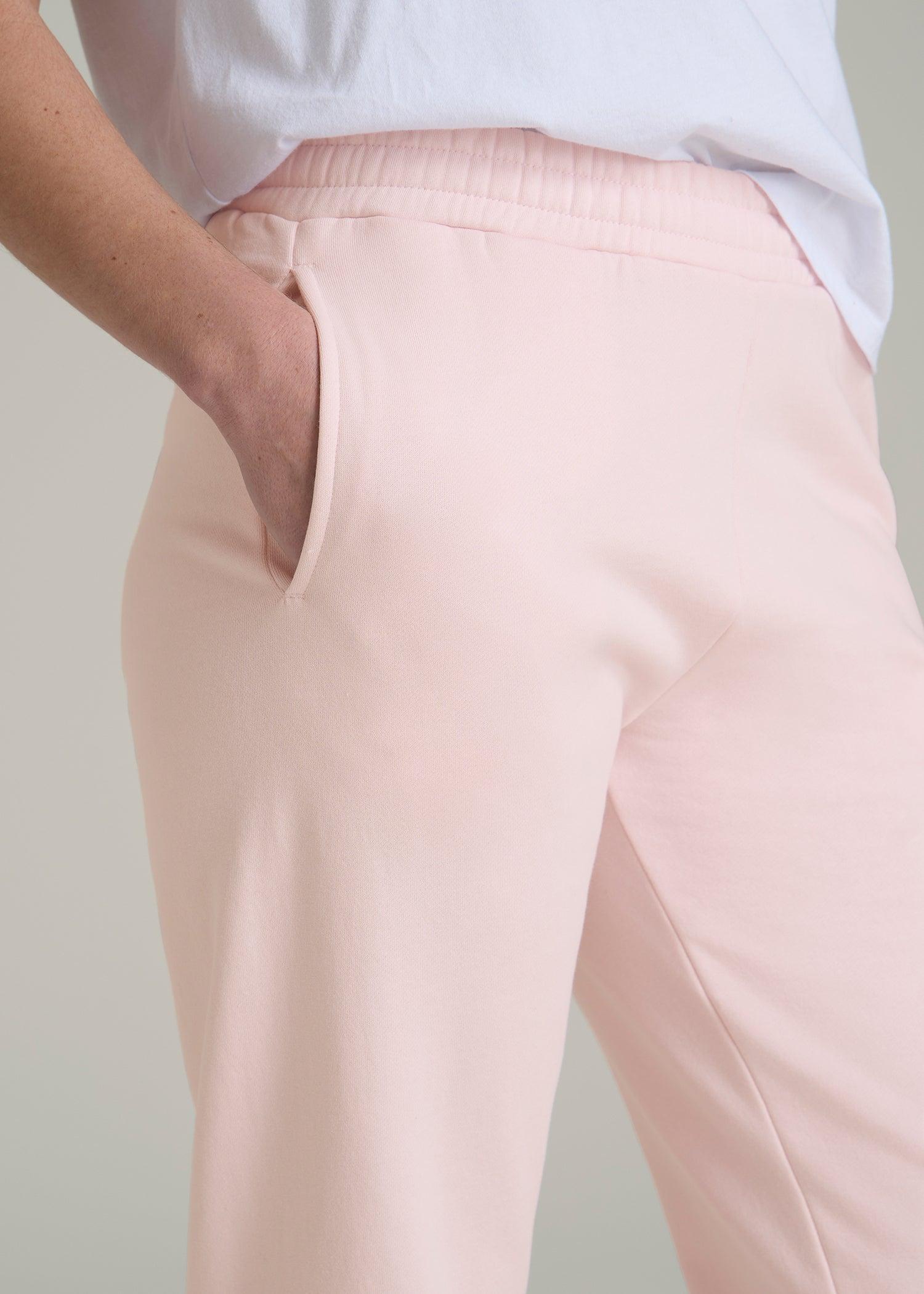 Wearever Fleece Relaxed Sweatpants for Tall Women in Barely Pink Female Product Image