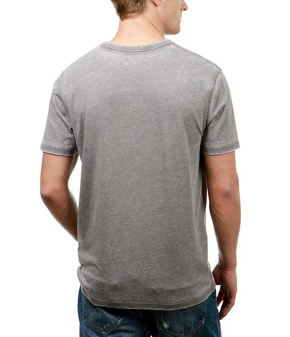 Lucky Brand Short Sleeve Button Notch Neck Venice Burnout T-Shirt Product Image