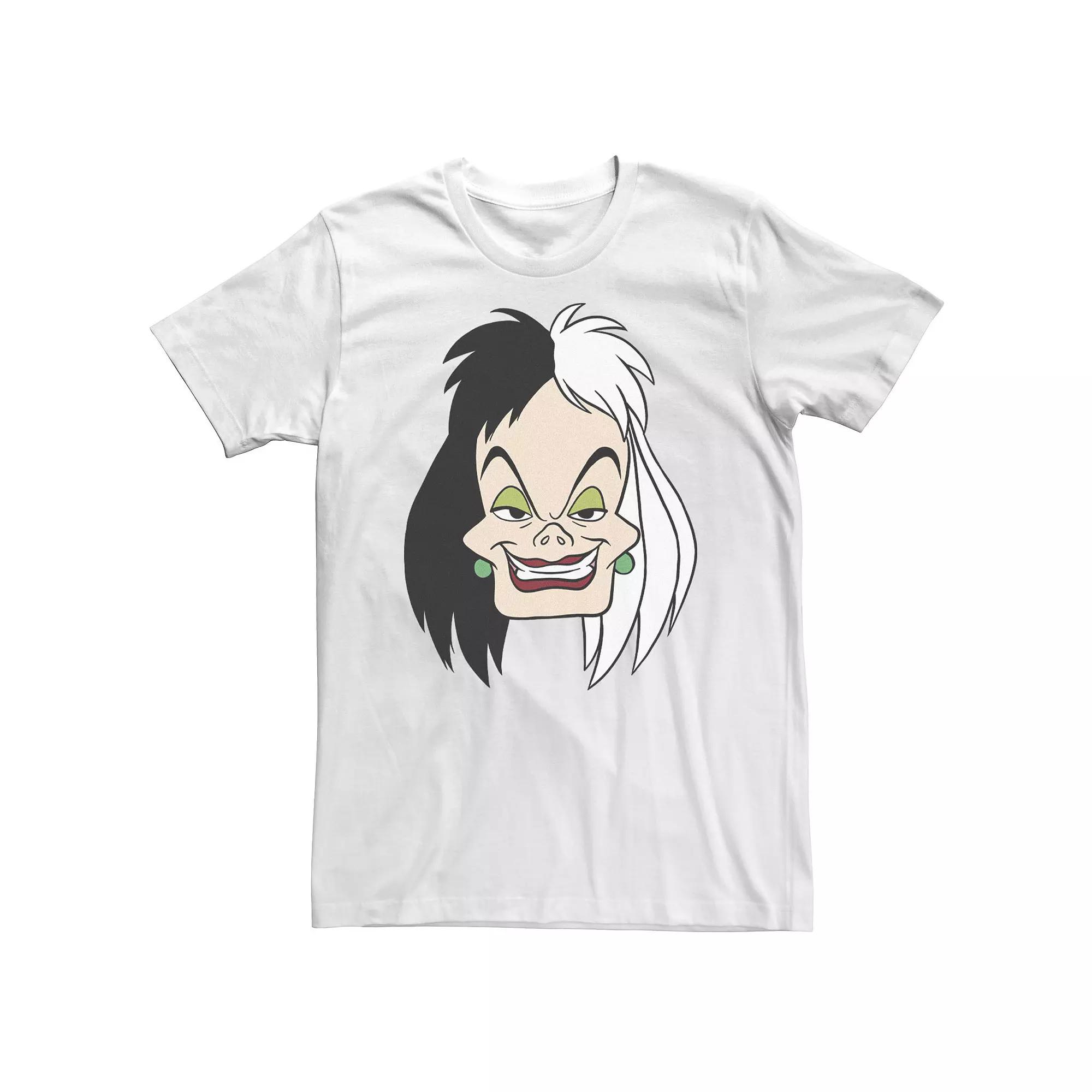 Big & Tall Disney 101 Dalmatians Cruella De Vil Big Face Tee, Men's,  Product Image