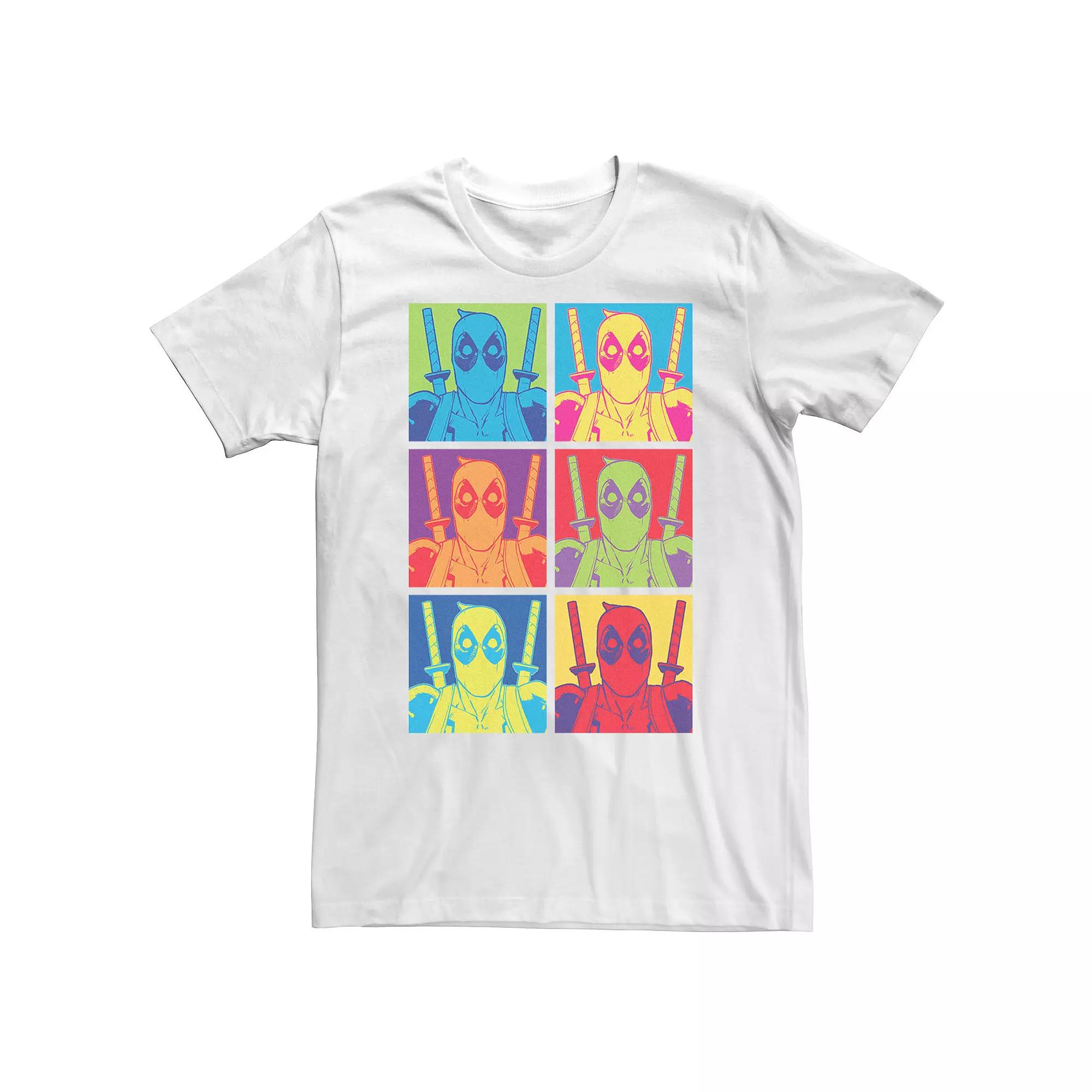 Big & Tall Marvel Deadpool Color Pop Art Box Up Repeat Tee, Men's,  Product Image