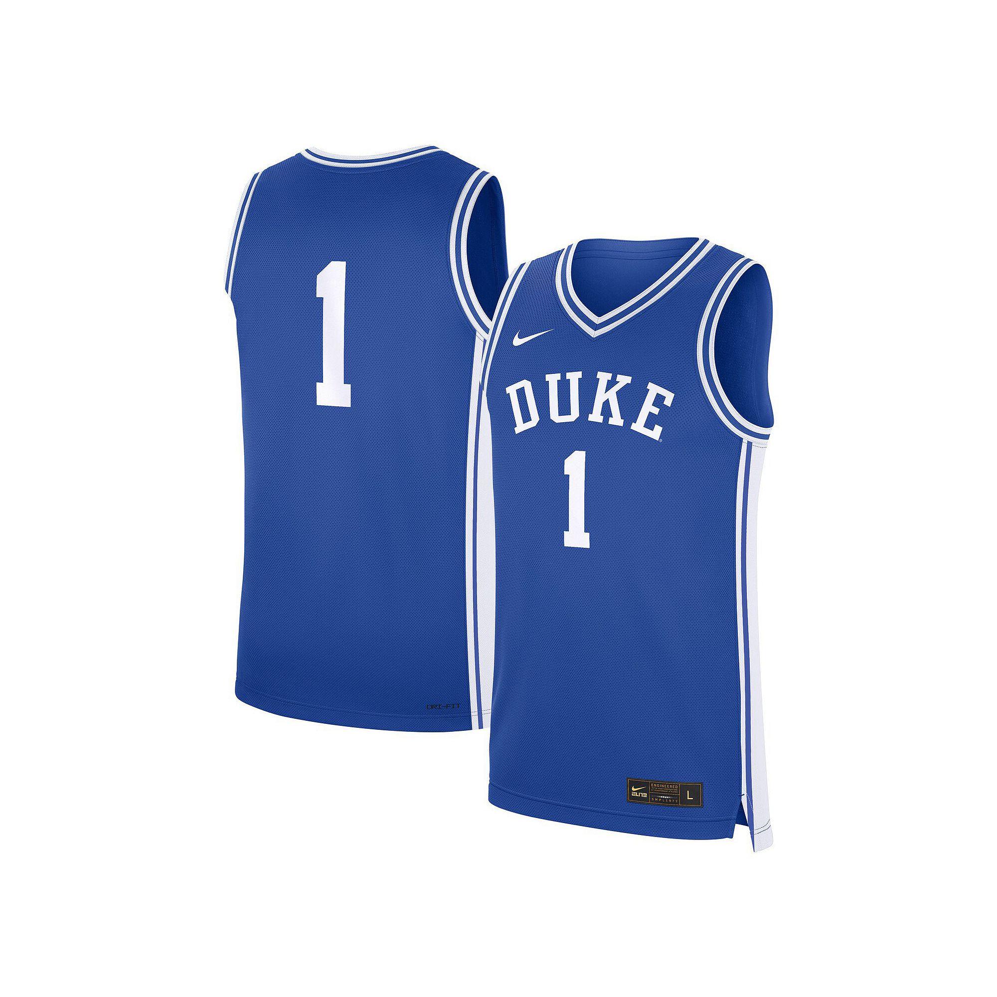 Men's Nike #1 Royal Duke Blue Devils Road Replica Jersey,  Product Image