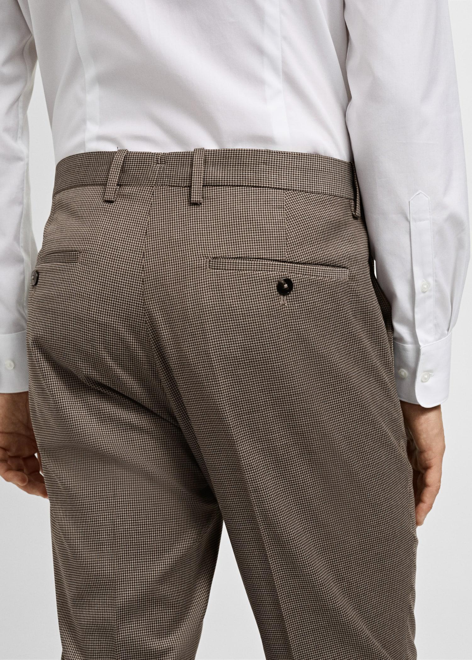 Herringbone super slim- fit suit pants - Men | MANGO USA Product Image