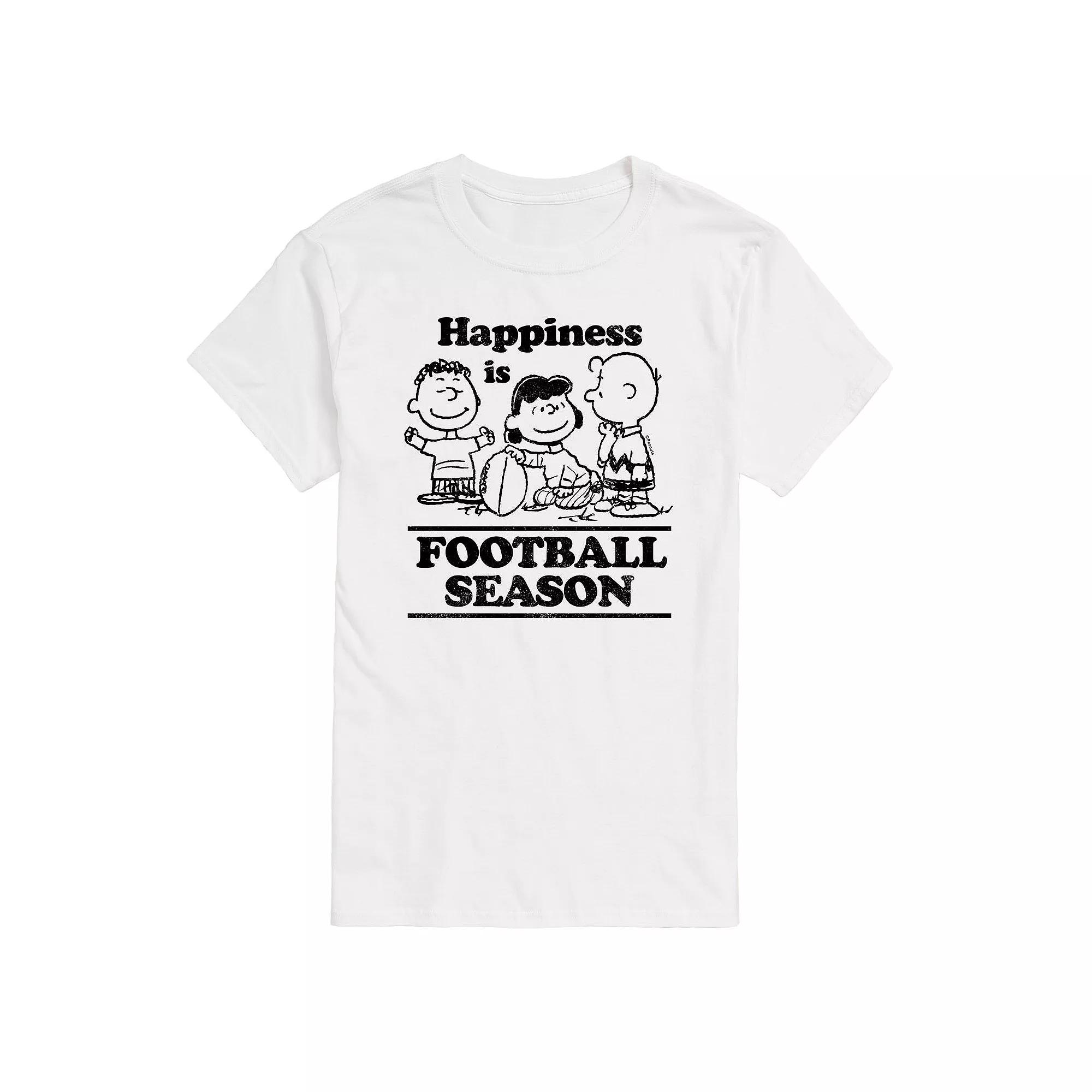 Men's Peanuts Happiness Is Football Season Tee,  Product Image