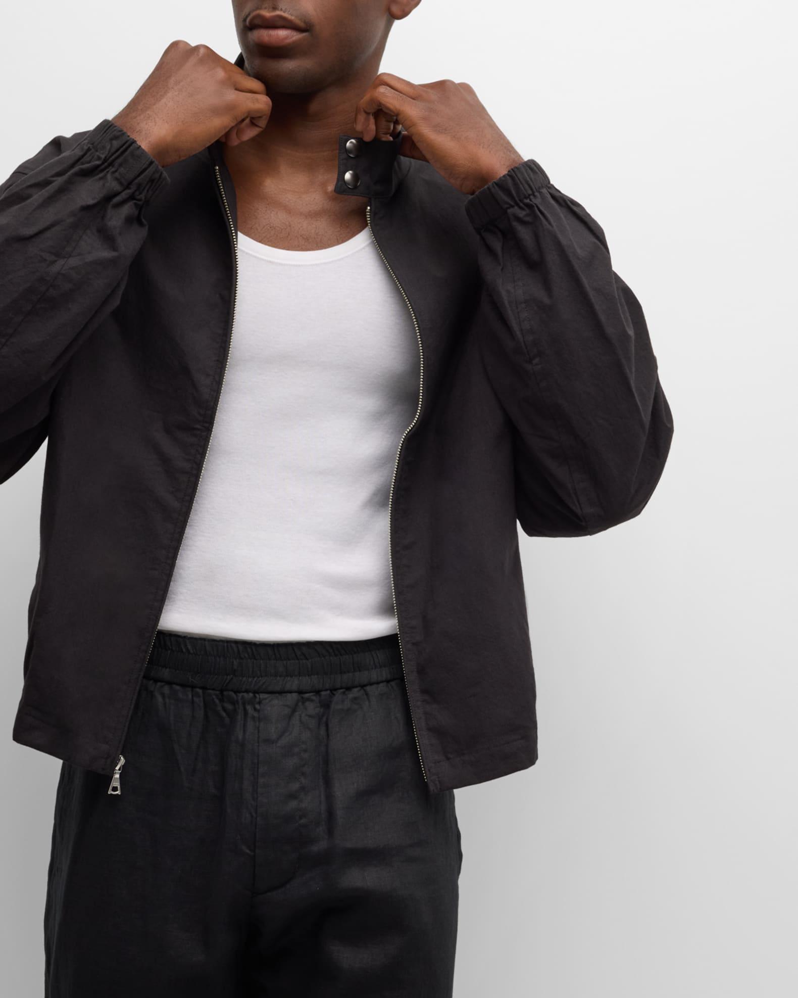 Mens Solid Harrington Jacket Product Image