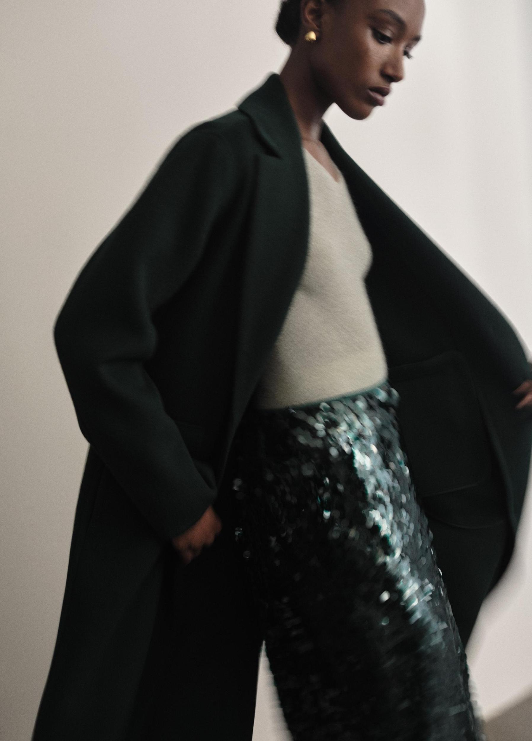 Wool-Blend Single-Breasted Coat Product Image