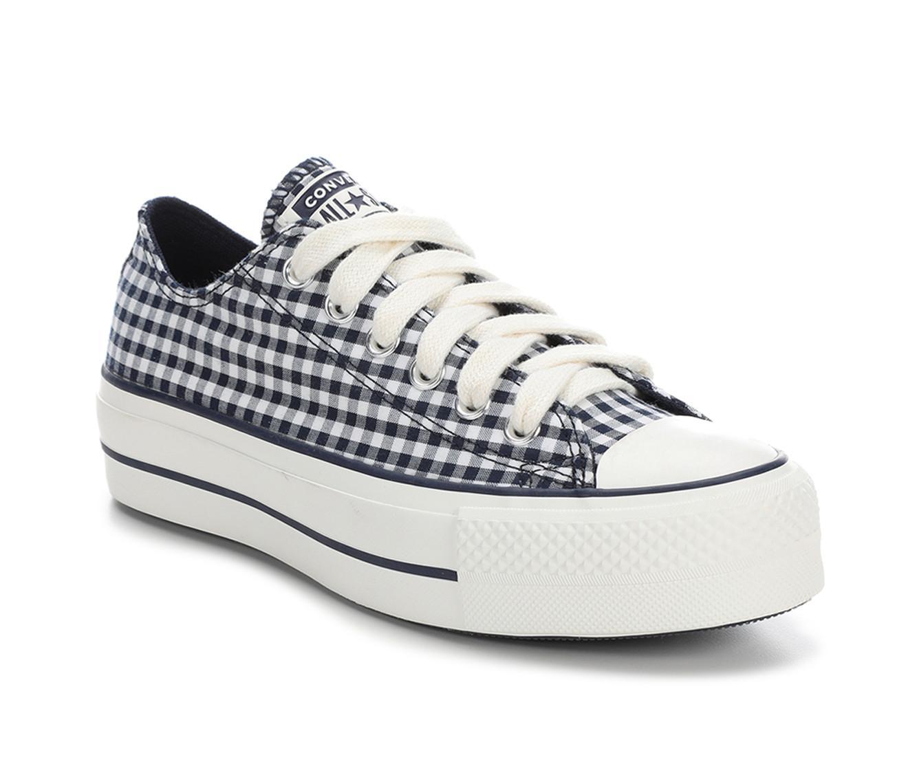 Women's Converse Chuck Taylor All Star Lift Ox Gingham Platform Sneakers Product Image