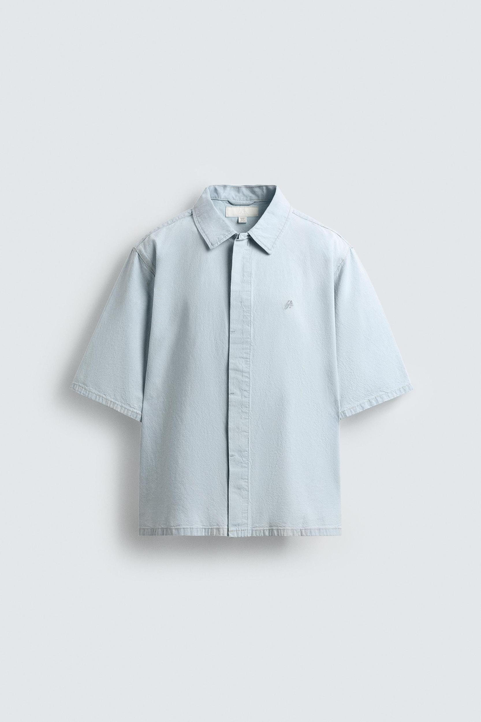 EMBROIDERED DENIM SHIRT Product Image
