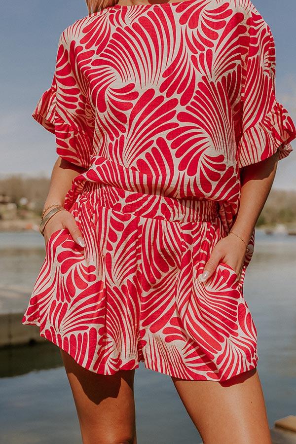 Vacay Bliss High Waist Shorts in Hot Pink Product Image