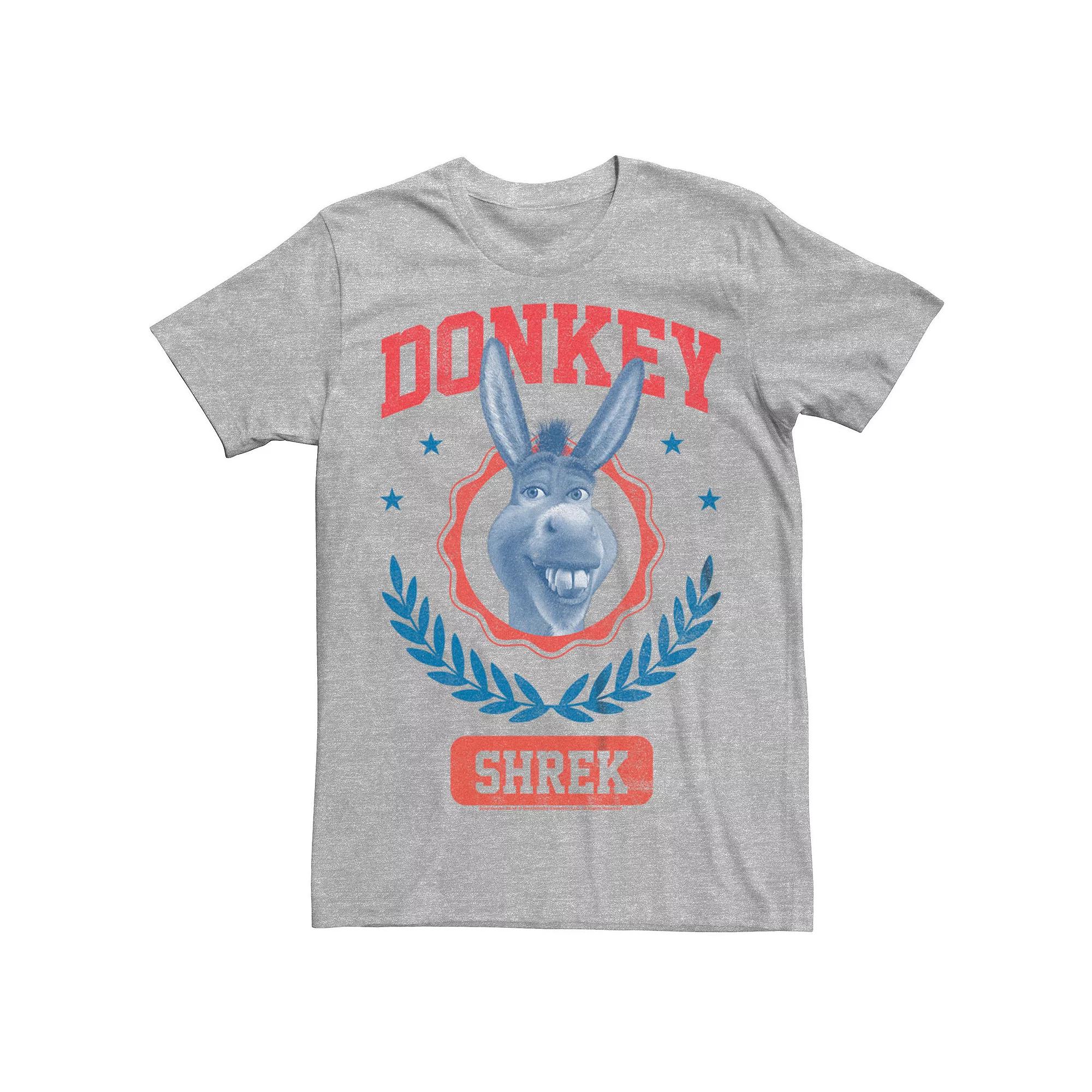 Men's Shrek Varsity Style Donkey Badge Graphic Tee,  Product Image