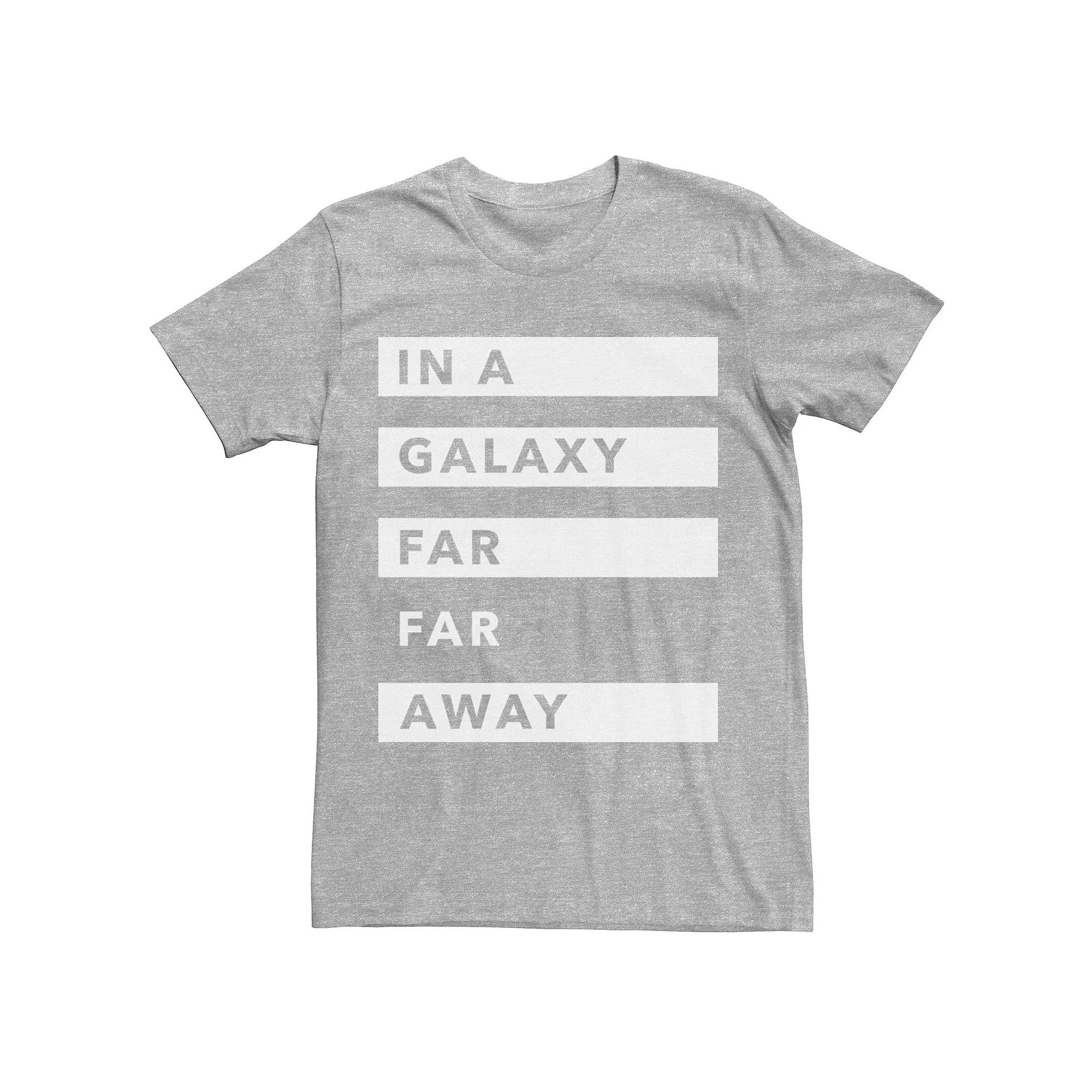 Men's Star Wars Far Far Away Word Stack Tee, Size: Medium, Athletic Grey Product Image