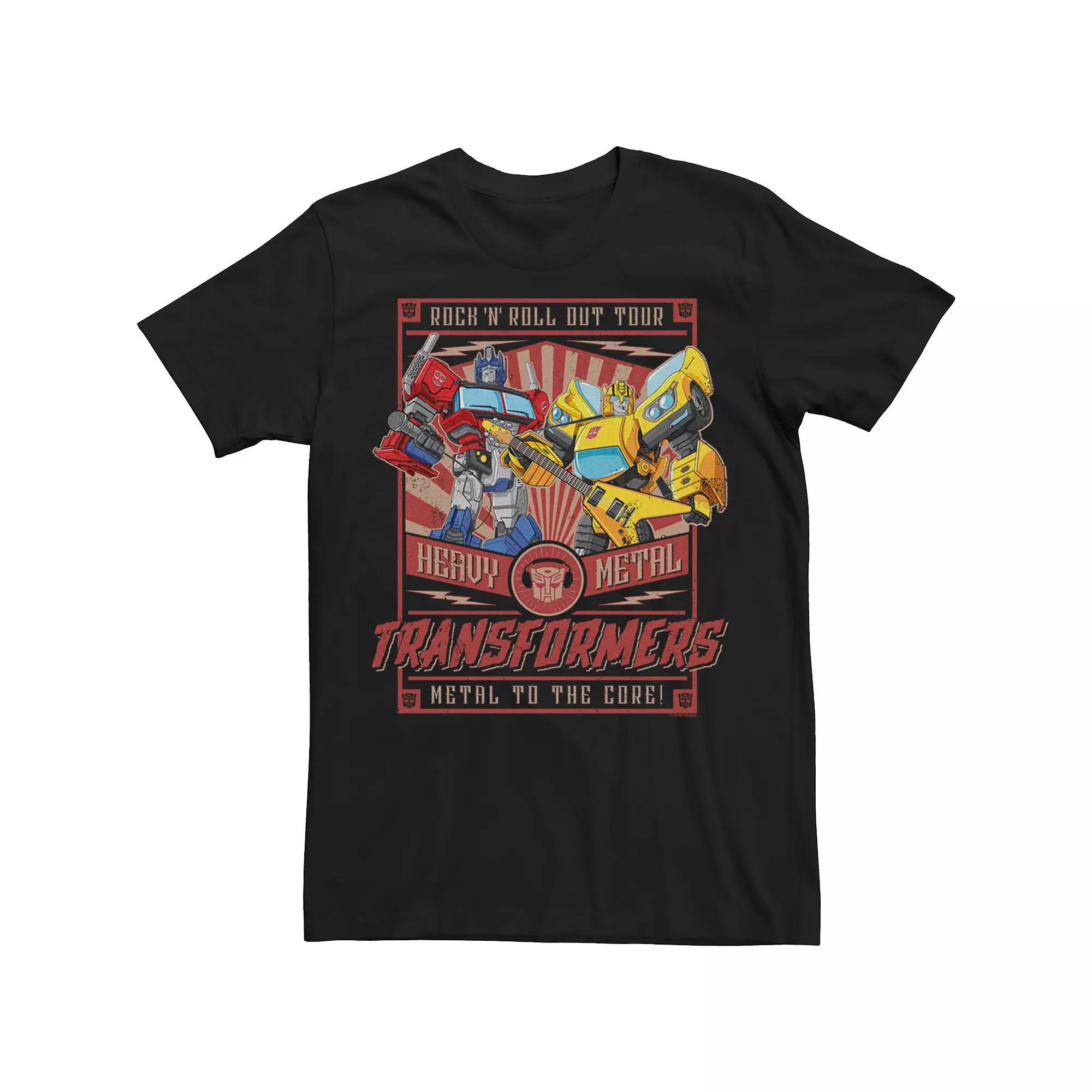Men's Transformers Rock N Roll Out Tour Heavy Metal Poster Tee,  Product Image